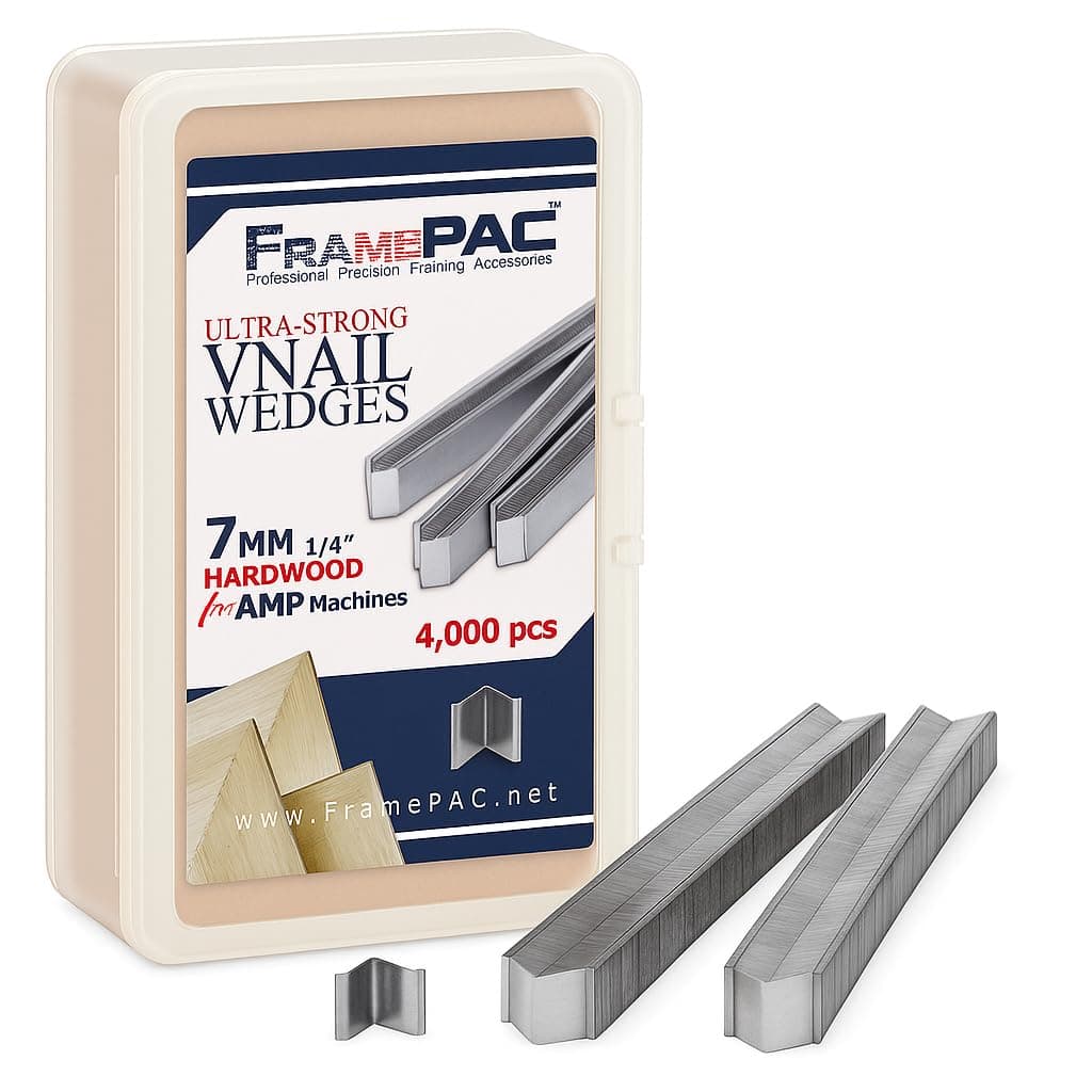 FramePac V Nails for Picture Frames Hardwood (AMP) 7mm (1/4 Inch) [4000 V-Nai...