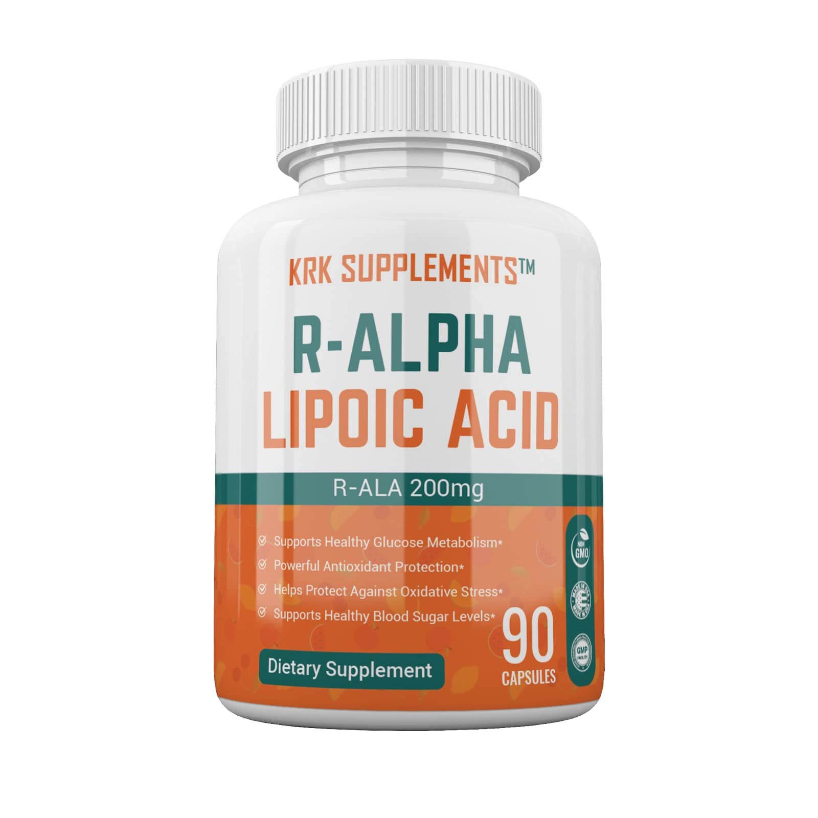 1 Bottle R-ALA R-Alpha Lipoic Acid 200mg 90 Capsules