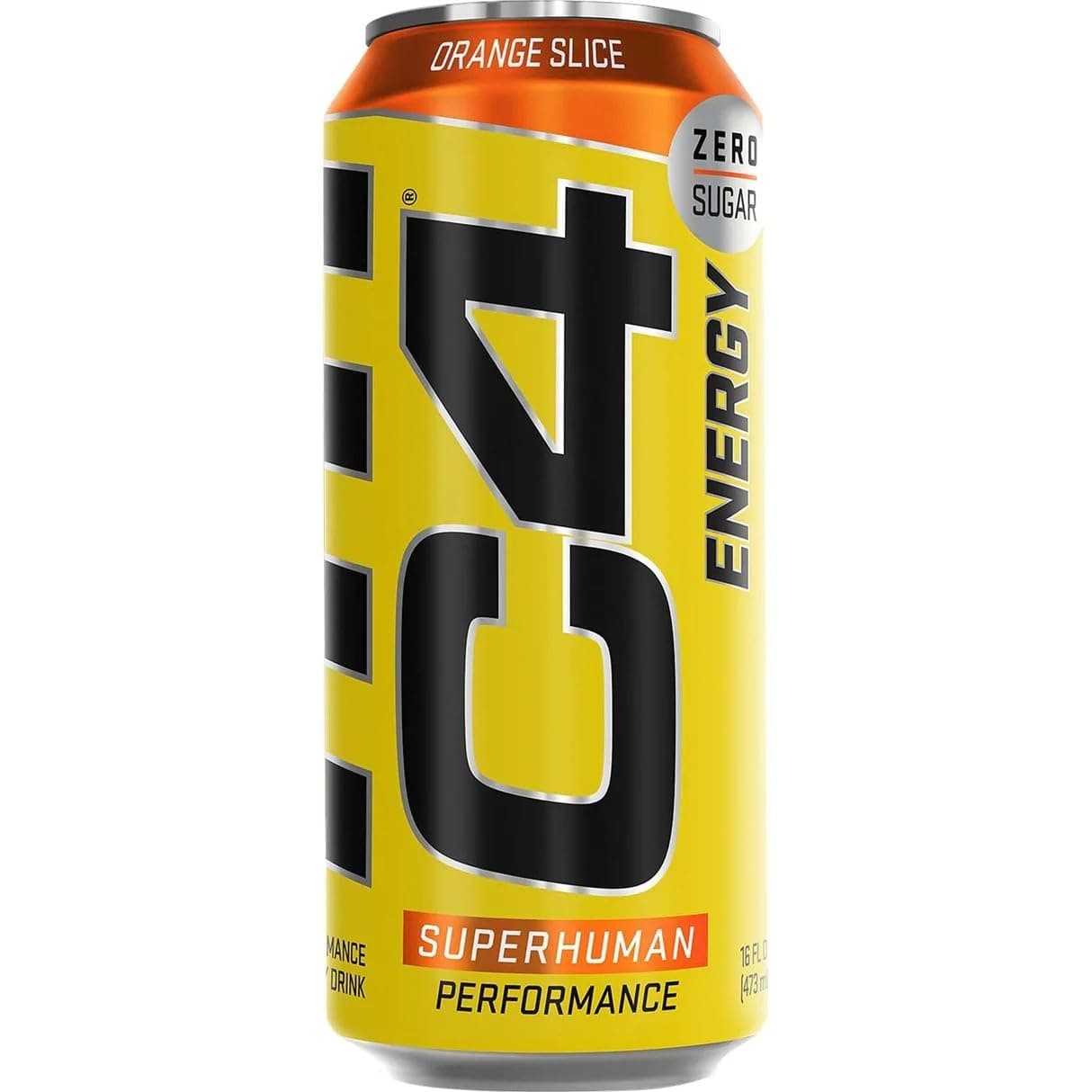 Cellucor C4 Sport + Fitness Performance Energy Drink Carbonated Pre-Workout Performance Beverage with Beta-Alanine Zero Sugar, Orange Slice Flavor, 473ml Single Can