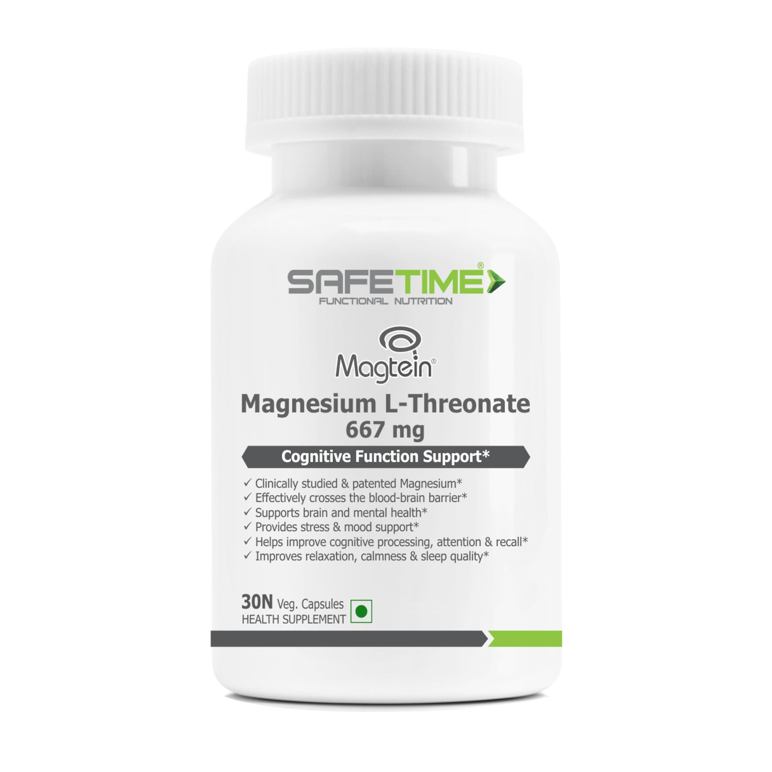 - FUNCTIONAL NUTRITION Magtein Magnesium L Threonate Cognitive Function & Brain Health Support (30 Veg. Capsules) (Pack of 1)