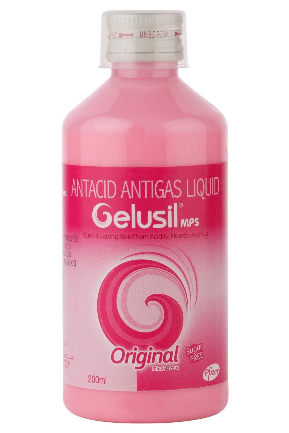 Gelusil MPS - Bottle of 200 ml Syrup (Mixed Fruit Flavour)