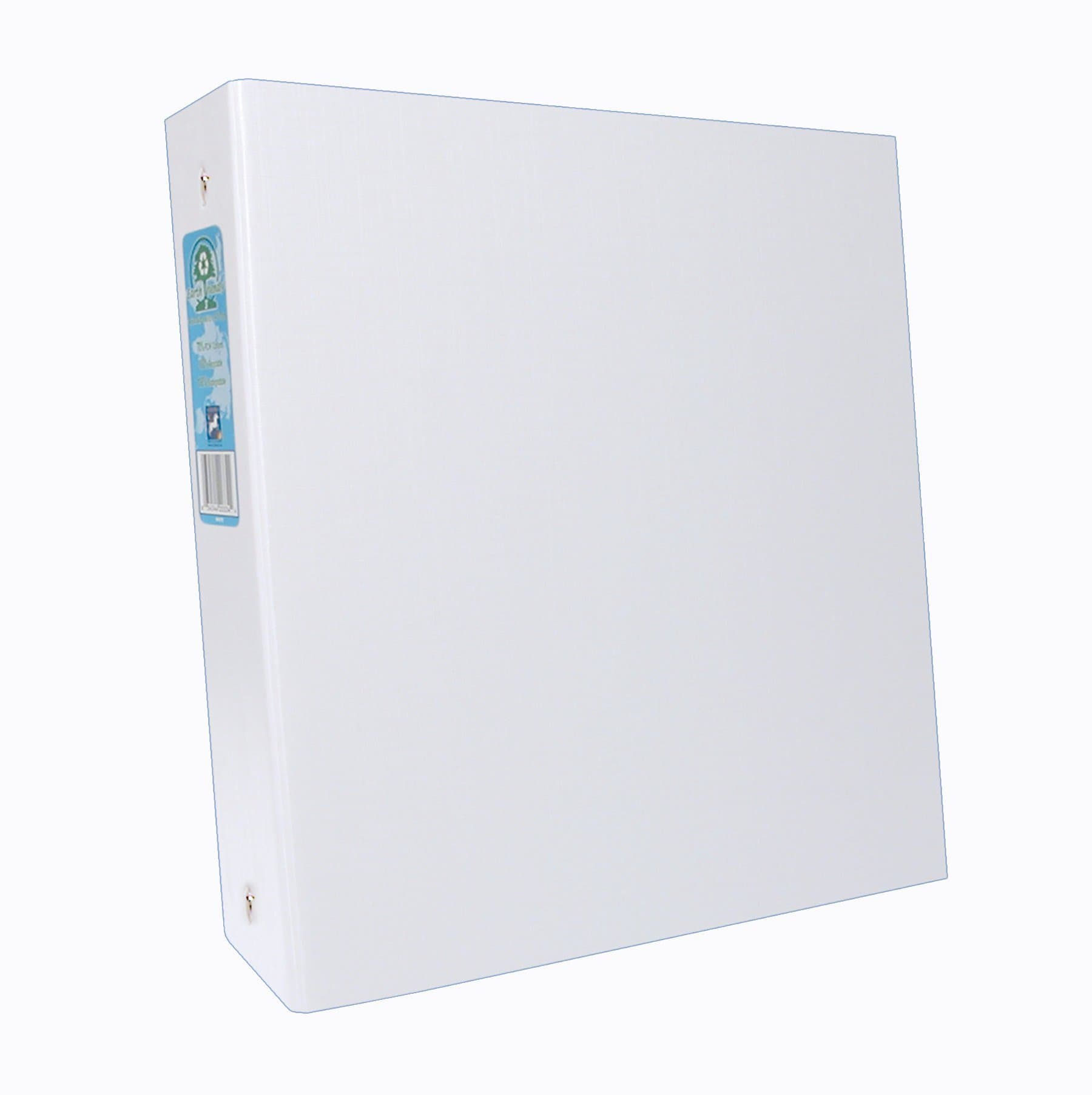 Aurora GB Elements Binder, 2 Inch D-Ring, 8 1/2 x 11 Inch Size, White, Linen Embossed, Eco-Friendly, Recyclable, Made in USA (AUA20363)