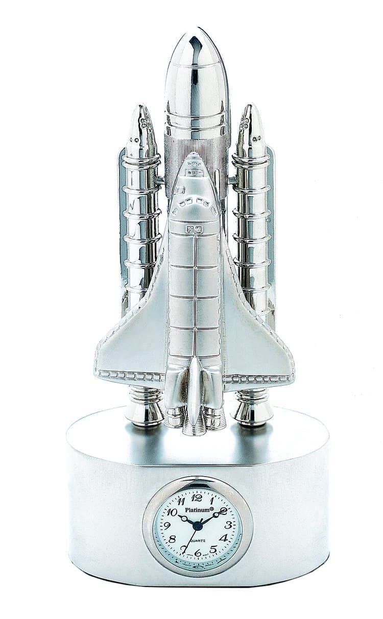 Sanis EnterprisesSpace Shuttle Clock, 2.25 by 4.5-Inch, Silver