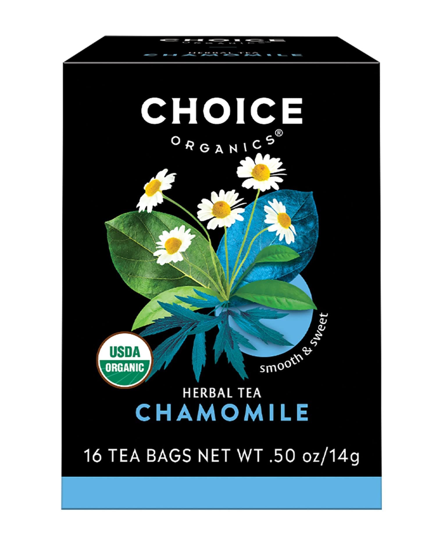 Choice Organic Teas - Chamomile Tea (6 Pack) - Organic Herbal Tea - 96 Tea Bags