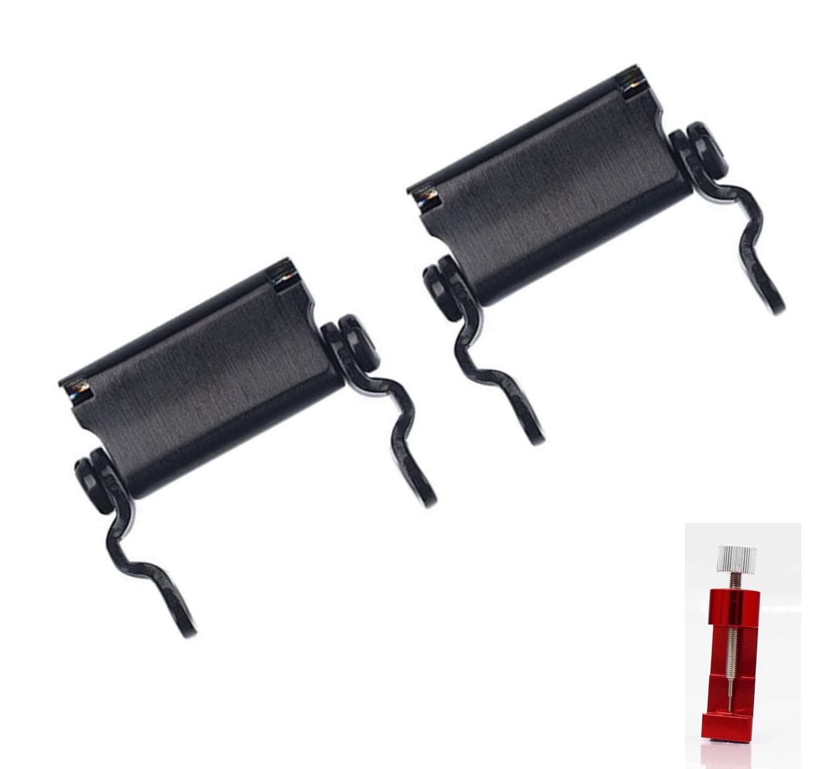 Diamond Survival Multitools Bracelet Adapter for Watch, A Pair of Black Lug 22mm (0.86") - Only Pair of Links and Gift Watch Adapter