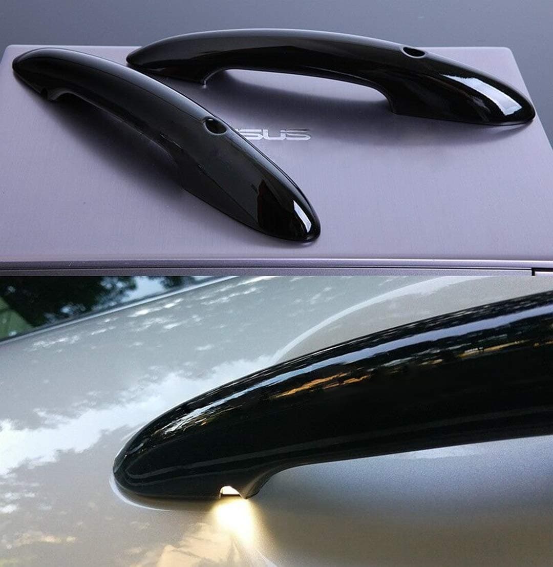 UNICUS Door Handle Covers 2X Comfort Access (w/Push Button) Compatible with Mini Cooper S 2014 on F56 F57 (Gloss Black)