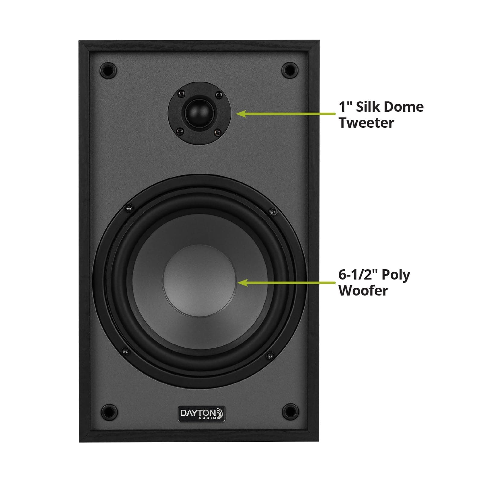 Dayton Audio Classic B65 Bookshelf Speaker Pair (Black)