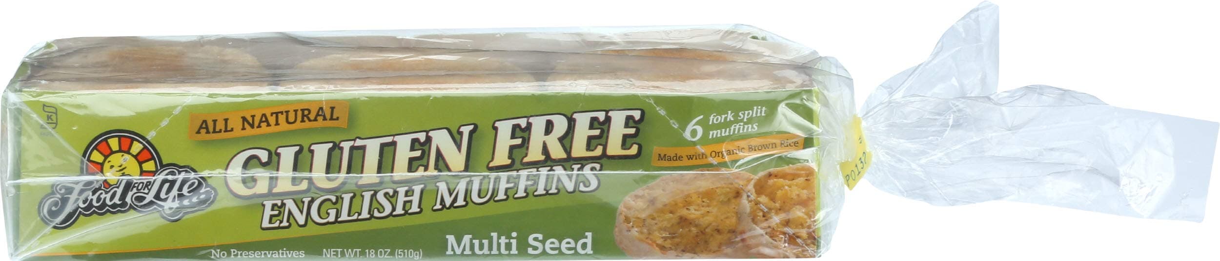 Food for Life Organic Gluten Free English Muffins, Multi Seed, 18 oz