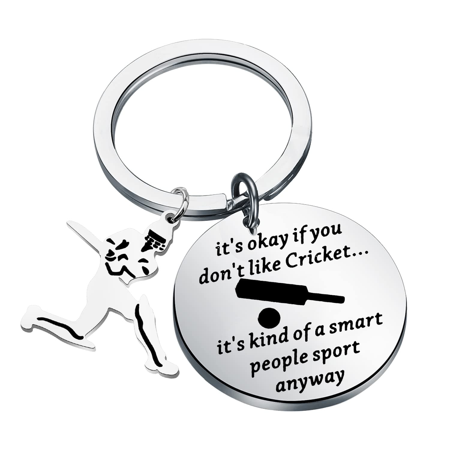 Gzrlyf Cricket Keychain Cricket Player Gifts Funny Cricket Gifts for Cricket Lovers Cricket Theme Gifts for Cricket Coaches