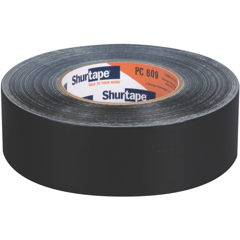 Shurtape PC609-48/55BLK PC-609 Industrial Grade Cloth Duct Tape: 2" x 60 yd, Black