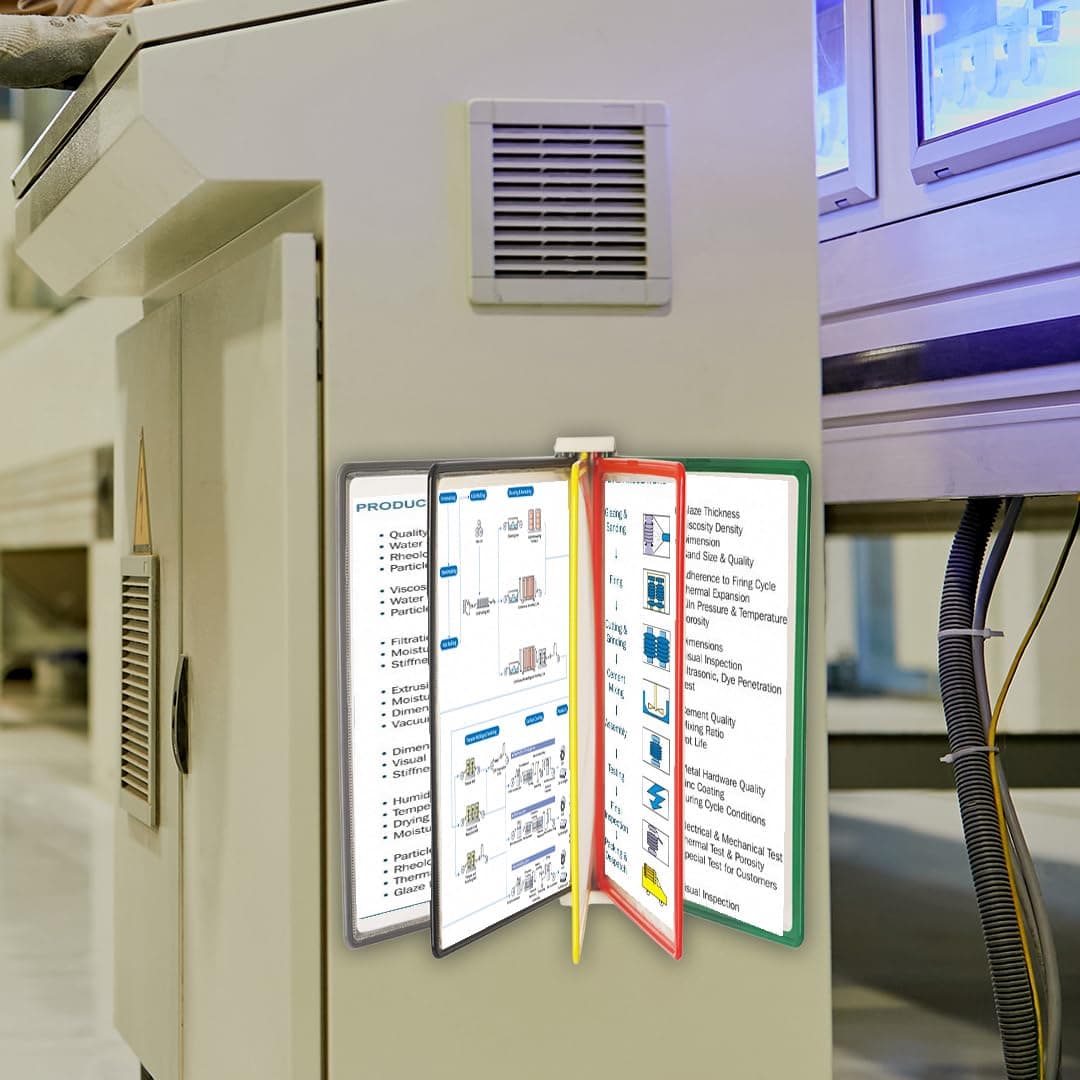 - Infomate Wall Unit Folder A4 with 5 Folders - Wall Hanging Documents Storage File Folders - Mix color Folders