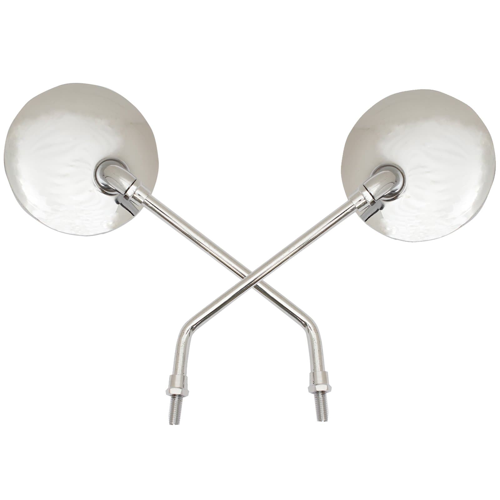 Ryde Round Motorcycle/Scooter Mirrors - Chrome