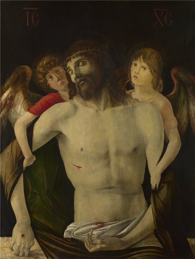 Oil Painting 'Giovanni Bellini The Dead Christ Supported By Angels ' Printing On Perfect Effect Canvas , 10 X 13 Inch / 25 X 34 Cm ,the Best Wall Art Decoration And Home Gallery Art And Gifts Is This High Resolution Art Decorative Canvas Prints
