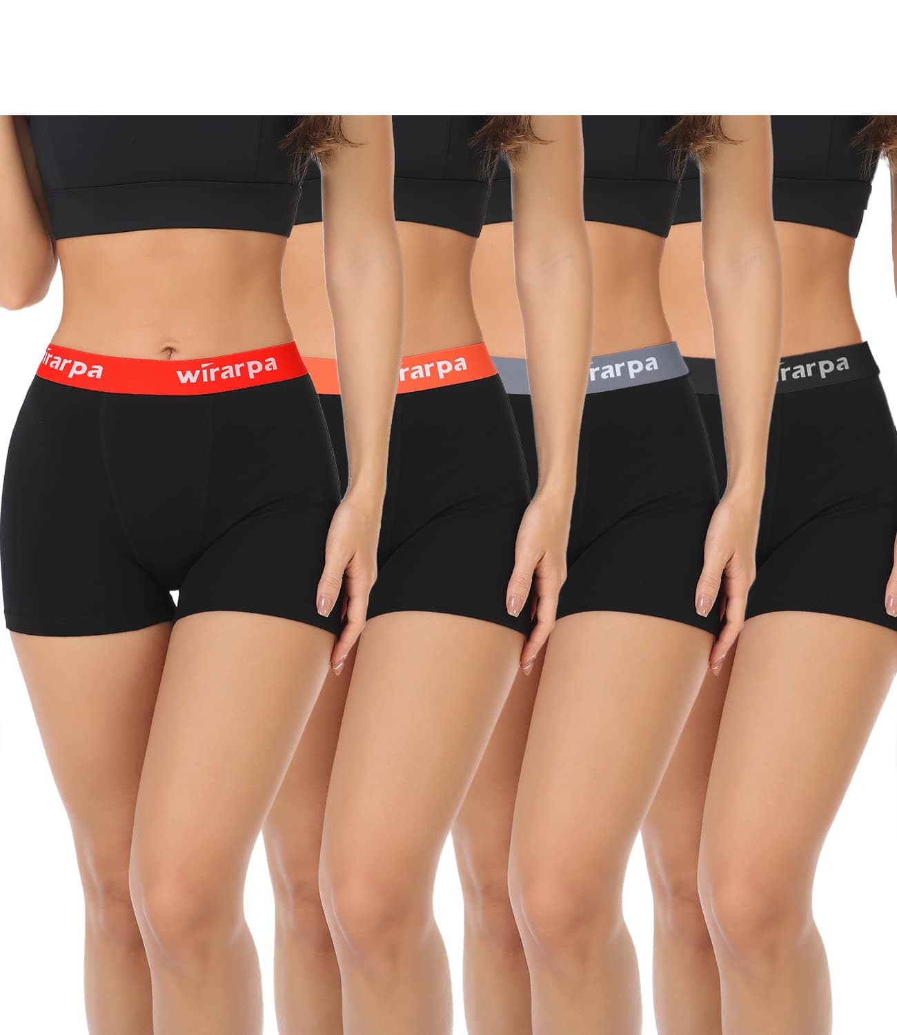 Women's Cotton Boxer Briefs 3" Inseam Ladies Safety Boxer Shorts Anti Chafing Boyshorts Panties 4 Pack