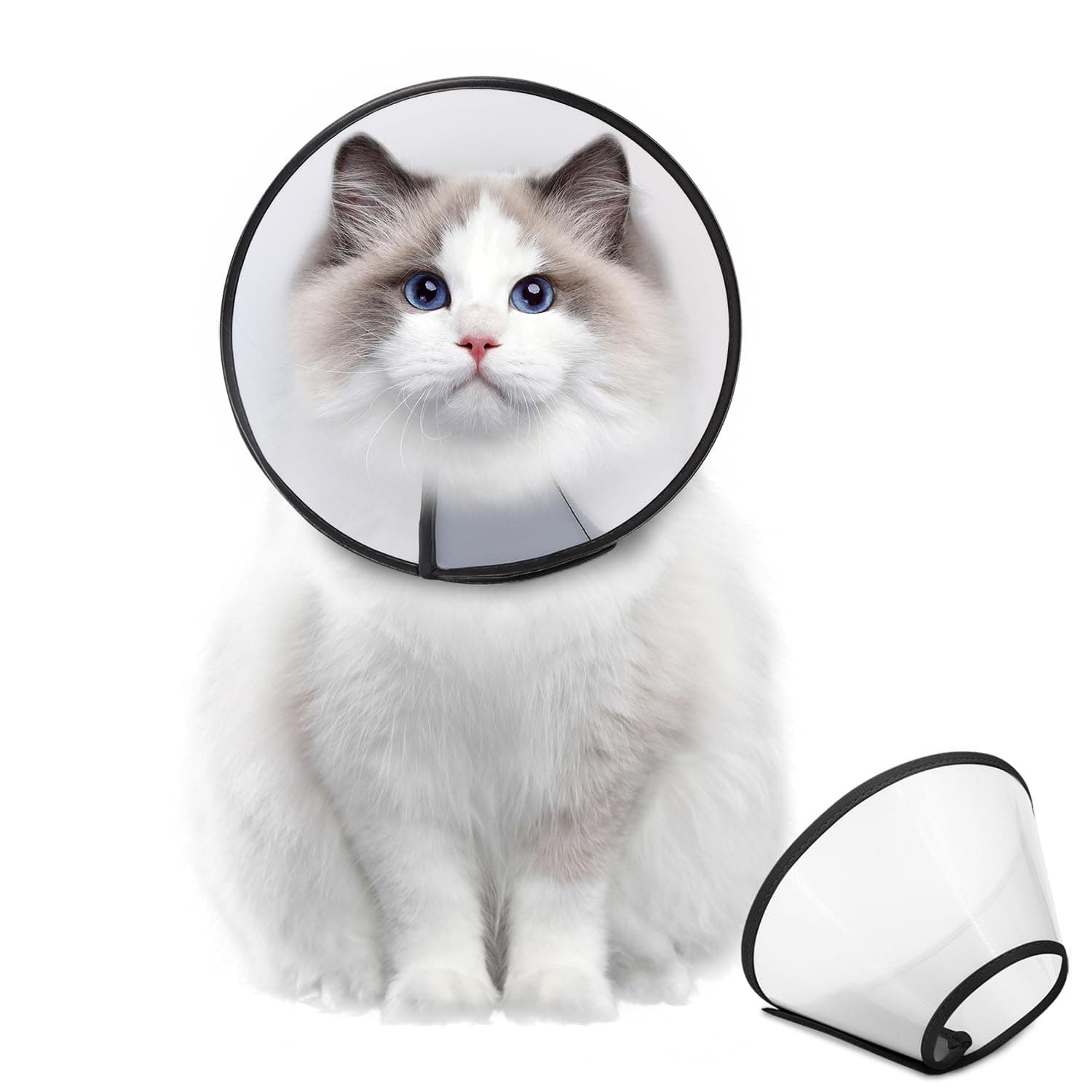 Supet Dog Cone Collar Adjustable After Surgery, Comfortable Pet Recovery Collar & Cone for Large Medium Small Dogs, Elizabethan Dog Neck Collar Plastic Practical