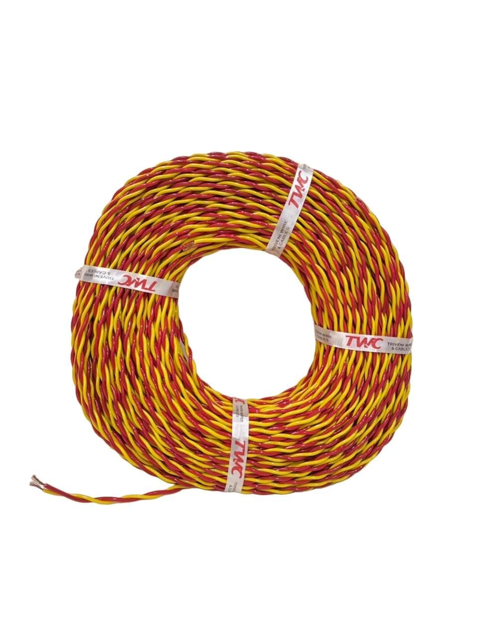 TWC Assorted-F02 23/76-90 METER Lite Core Electrical Wire | Insulated PVC Copper Wire | Cable for Domestic & Industrial Connection Purpose | Flame Resistant