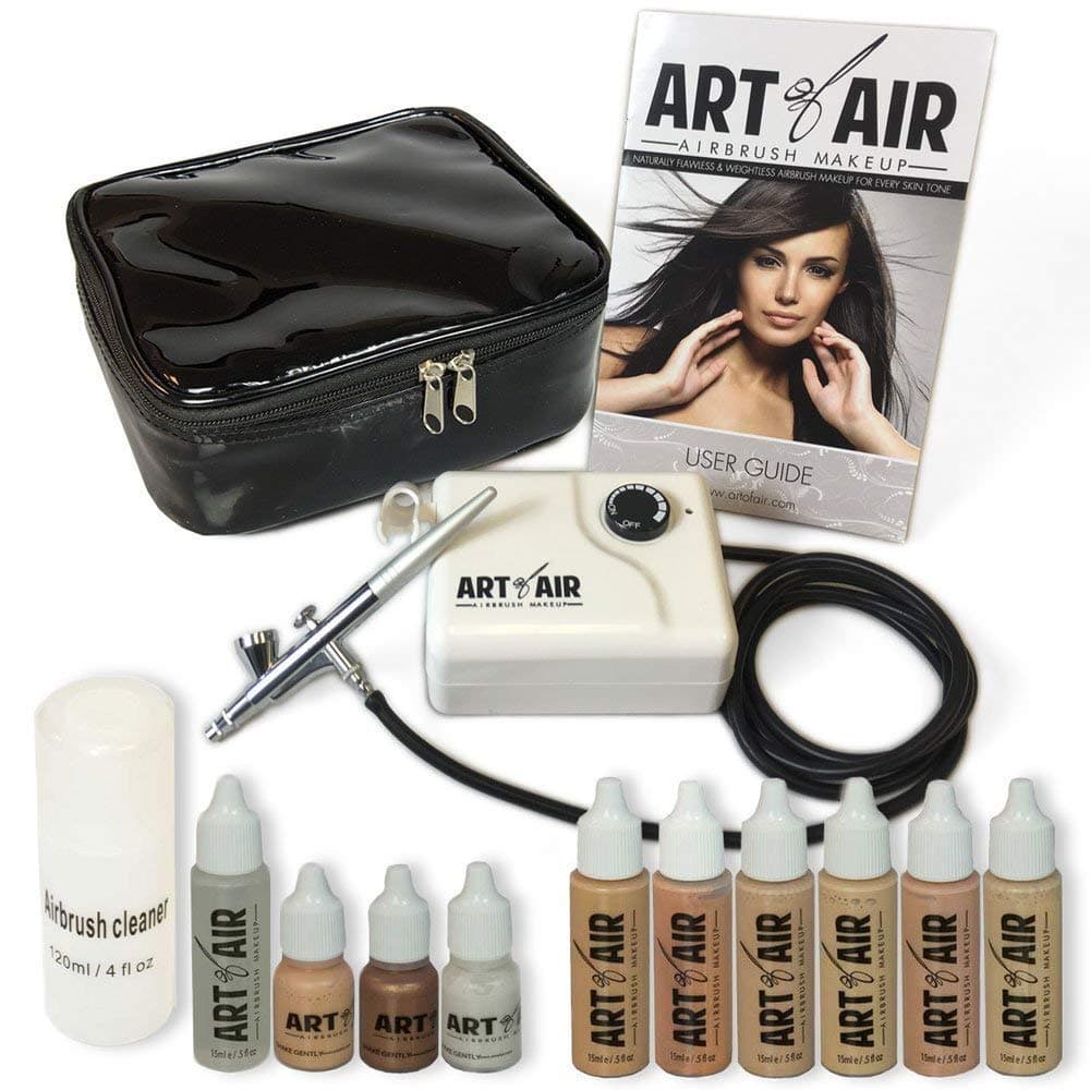 Professional Airbrush Cosmetic Makeup Kit with Foundation Set, 6 Pieces