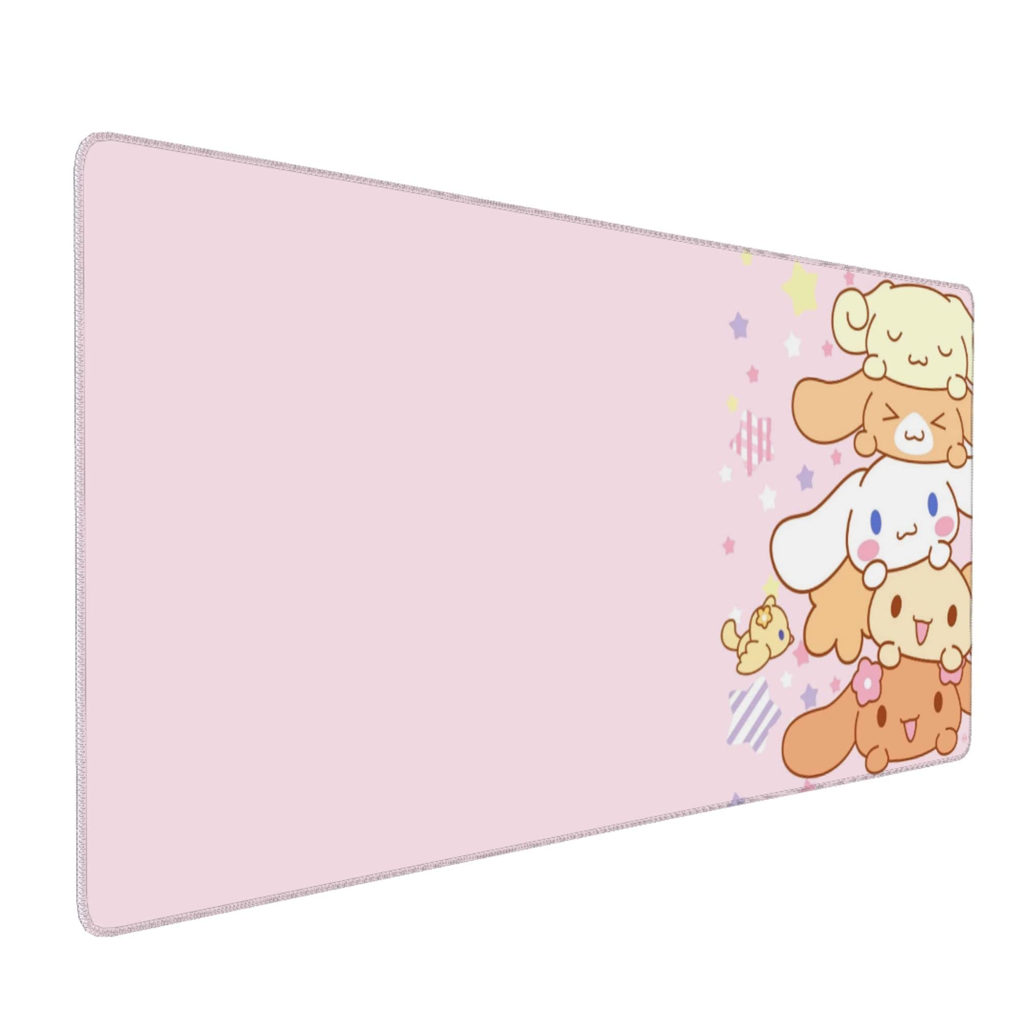 Pink Kawaii Girly Cute Gaming Mouse Pad, Long Extended XXL Mousepad, Extra Large Desk Pads Keyboard Mat for Work Game Office Home, 35.4'' X 15.7''