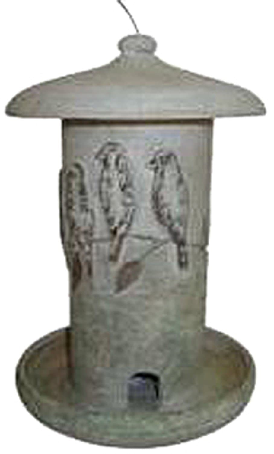 Bird Splendor U04010028 Classic Brands Perched Birds Ceramic Feeder, 1-Pound, Grey