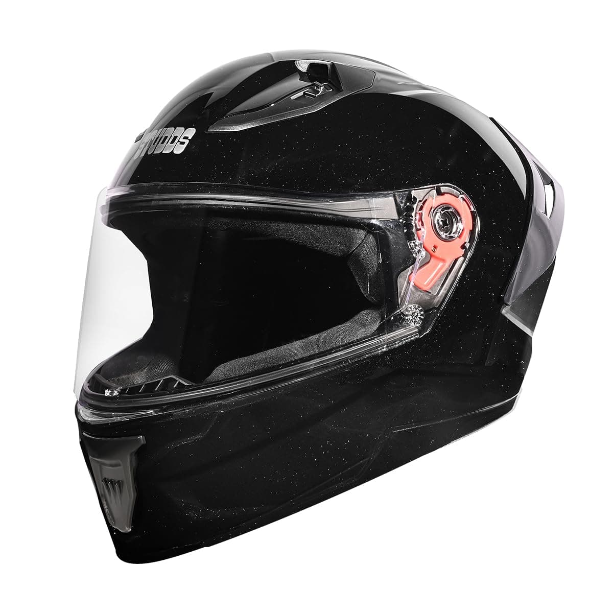 Raider Super Isi Certified Full Face Helmet for Motorcycling with Spoiler&Clear Visor (Black-L)