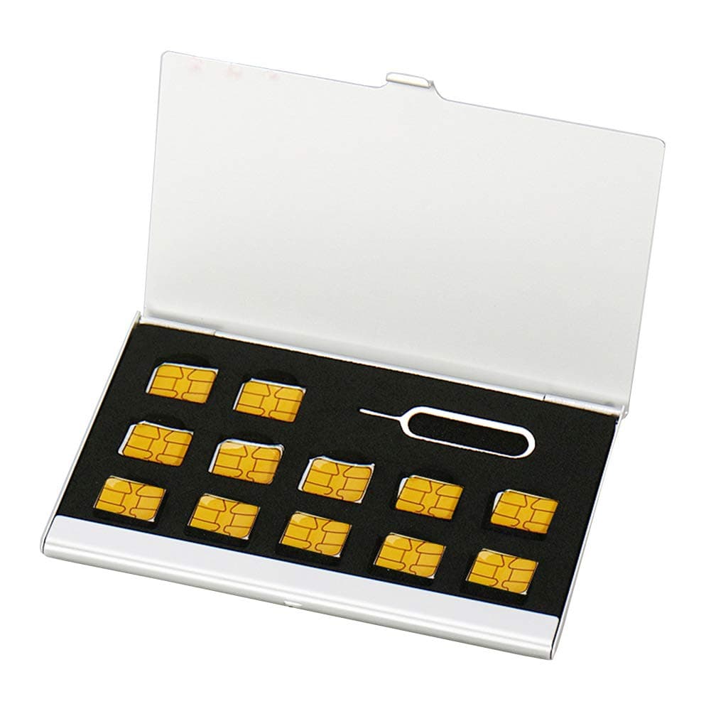 Myymee 12 Nano Sim Card Holders for Storage