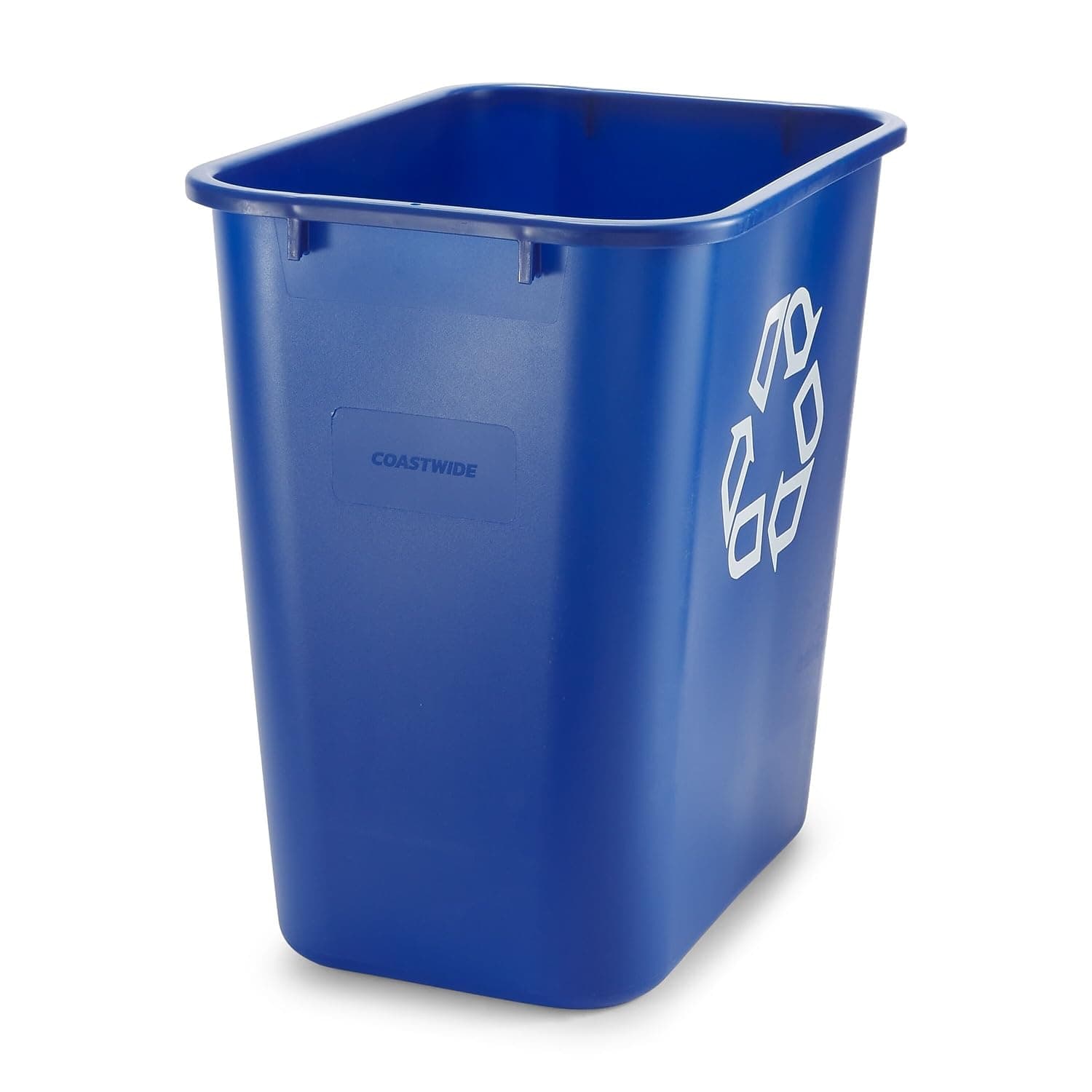 STAPLES Plastic Blue Recycling Container 7 Gal.