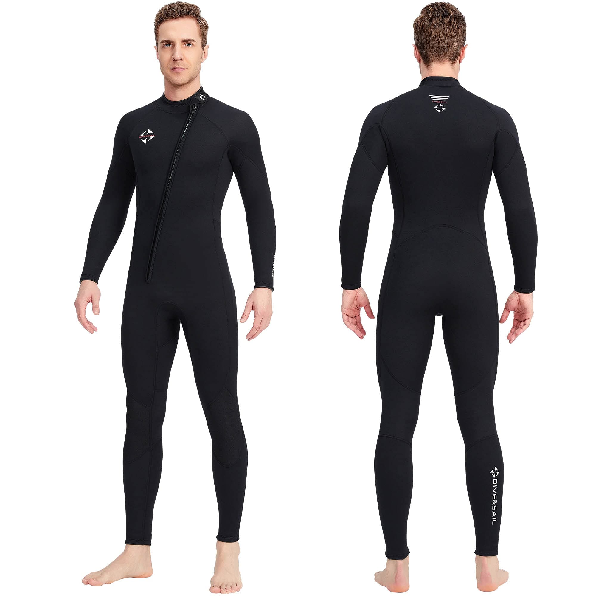 X-MANTN Wetsuits Full Body Men-Full Body Ultra Stretch Mens Wetsuit With Front Zip-3mm Neoprene Scuba Diving Wetsuit To Keep Warm During Water Sports-SPF50+ UV Protection (Men Fullbody MEN-FNTZIP-2XL