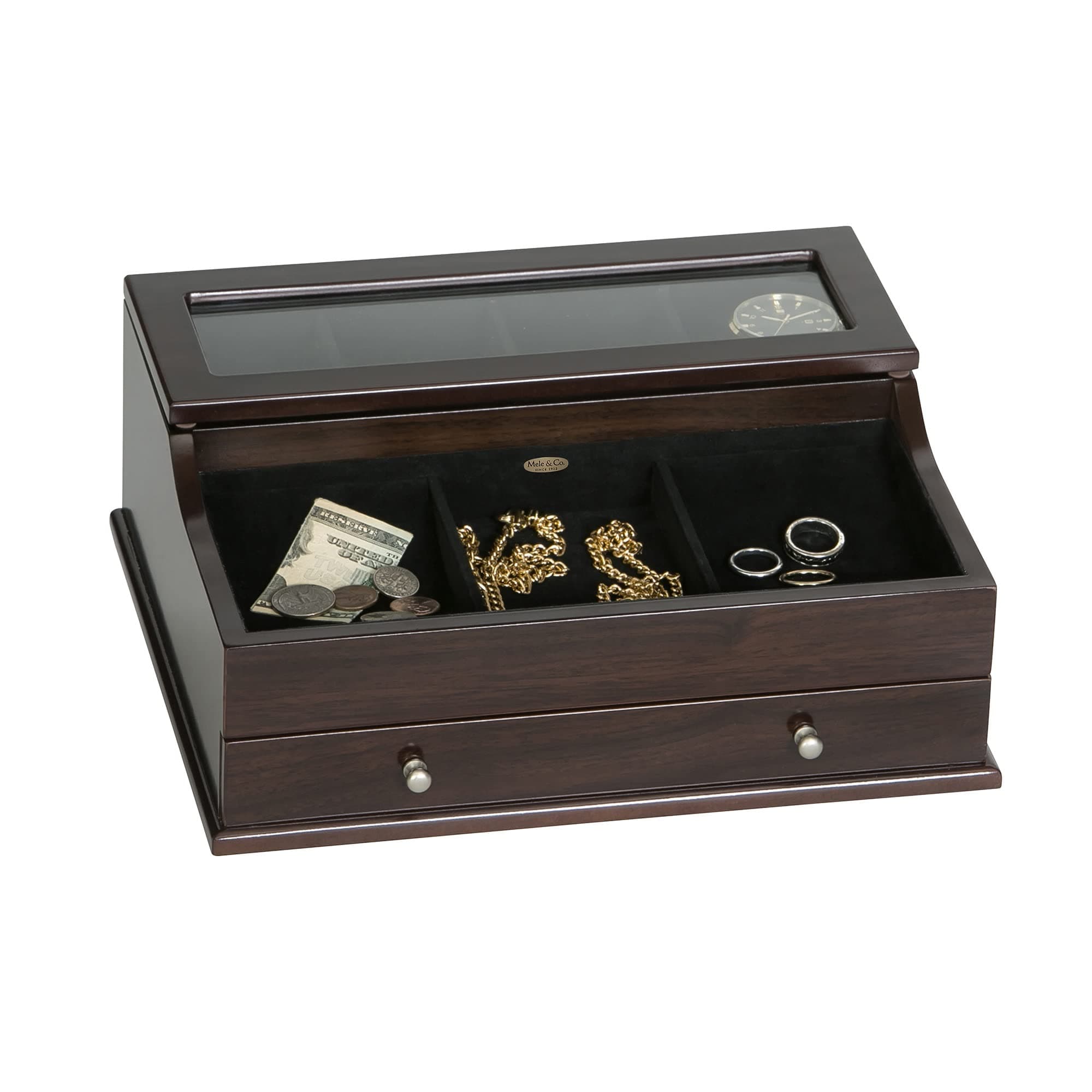 Mele & Co. Since 1912Mele & Co. Hampden Jewelry Valet, Mahogany