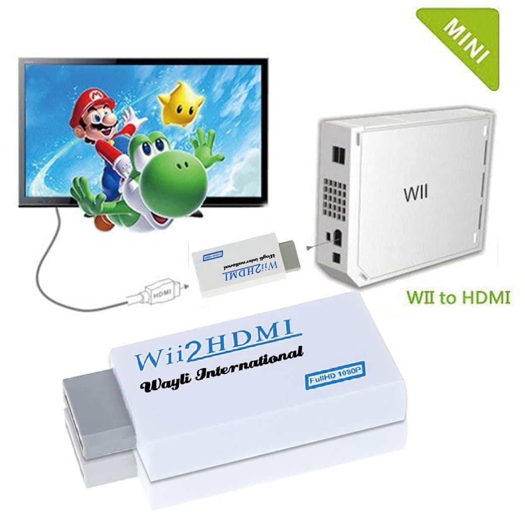 CFY Wii To HD-TV/HD 720P / 1080P WII To HDMI Converter Output Video Audio Supports All Wii Display Modes Adapter