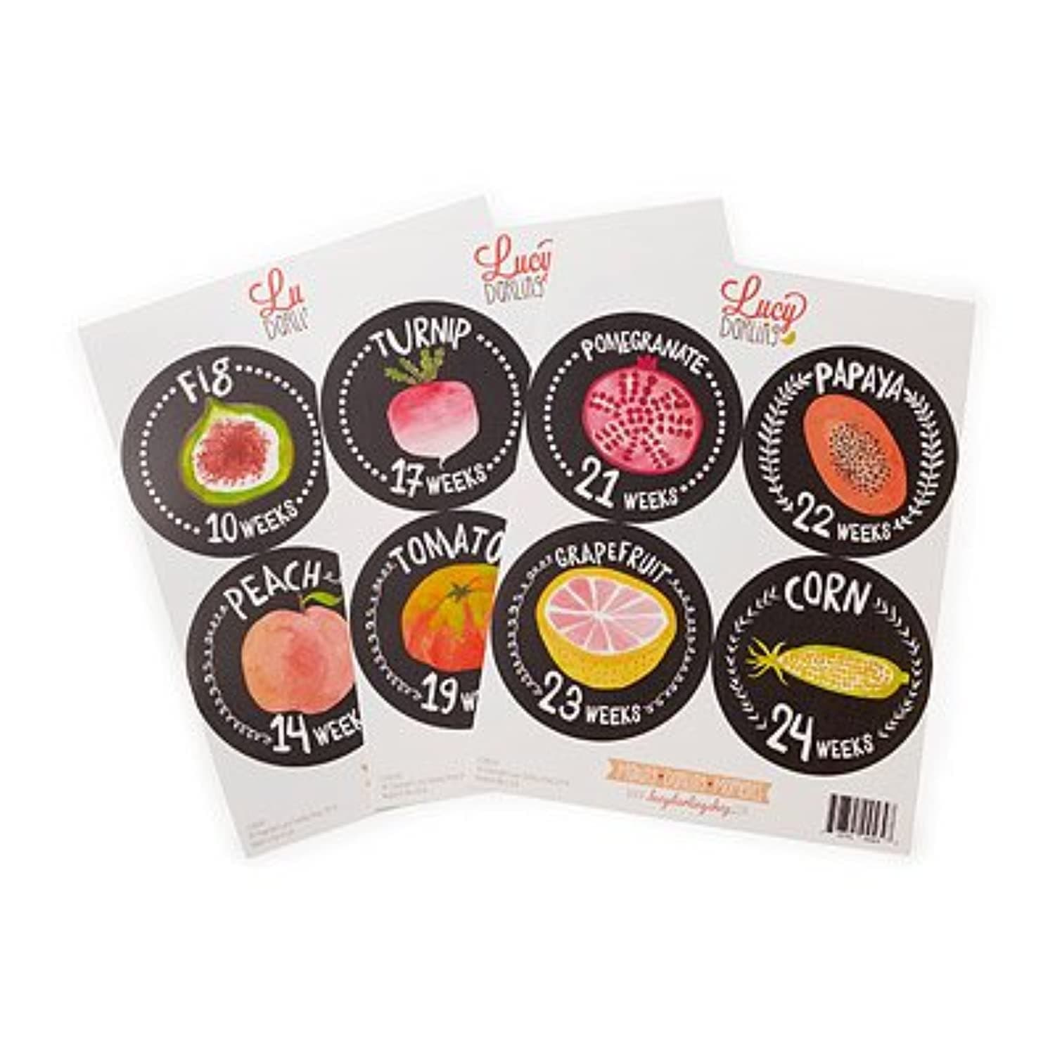 Lucy Darling Pregnancy Belly Sticker - Growing Garden - Weeks 8-40 (32 Stickers)