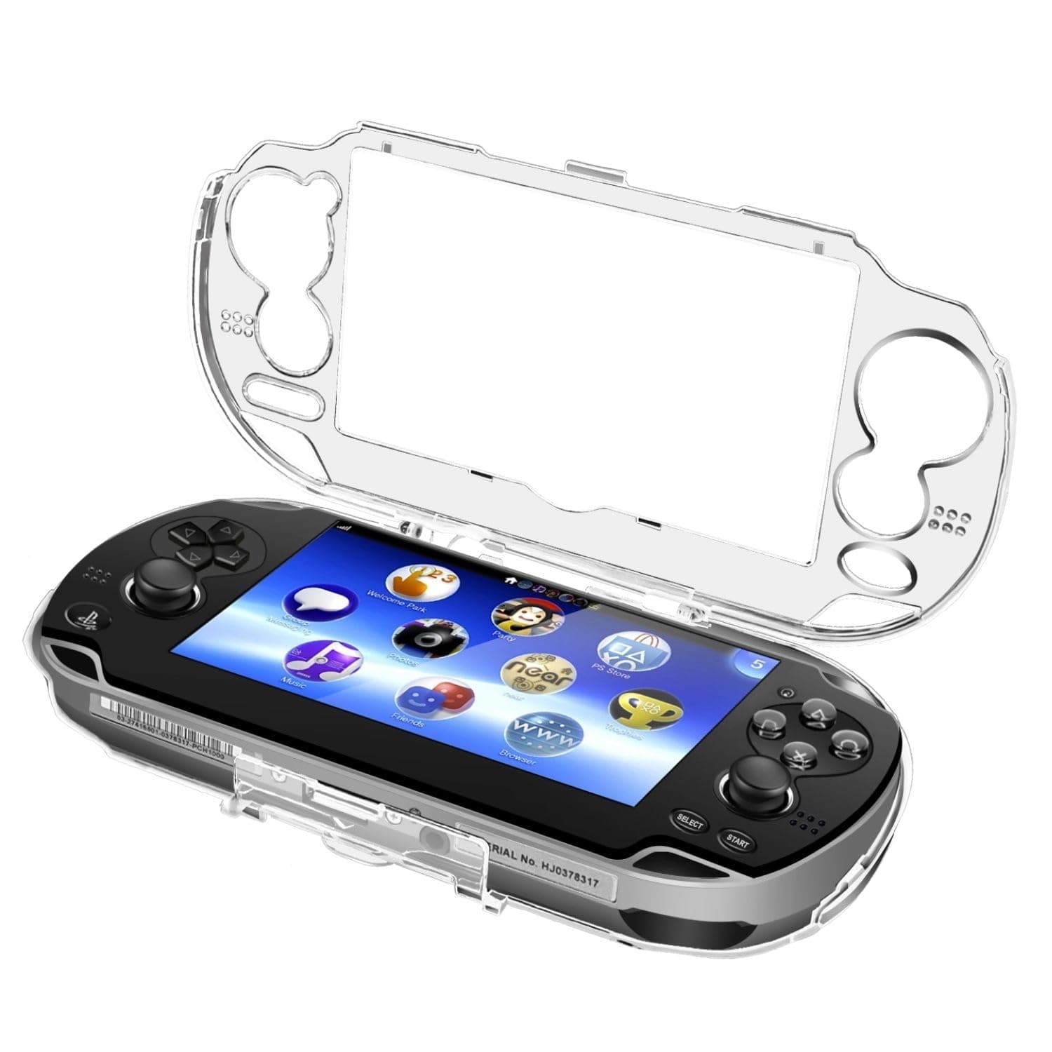 TNP Clear Hard Case for PS Vita 1000 - Crystal Clear Protective Cover for Sony PSV 1000