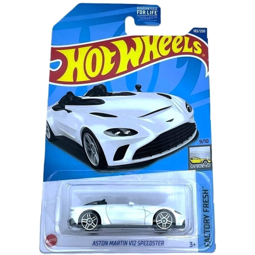 Hot Wheels - Aston Martin V12 Speedster - Factory Fresh 9/10 - HCT94 - Short Card - White - Mattel 2022