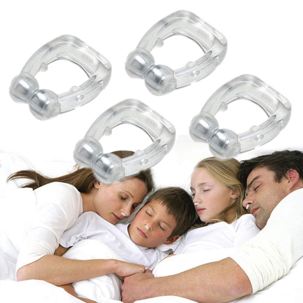 Anti Snore Clip Devices, Relief Snoring Help Sleep, for Men Or Women, Nasal Dilator with Magnets for Effect Intensifying, 4 Sets
