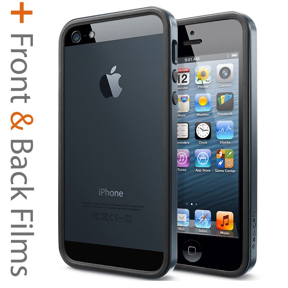 Spigen Neo Hybrid EX Slim Metal iPhone 5S Case for iPhone 5/5S - Metal Slate