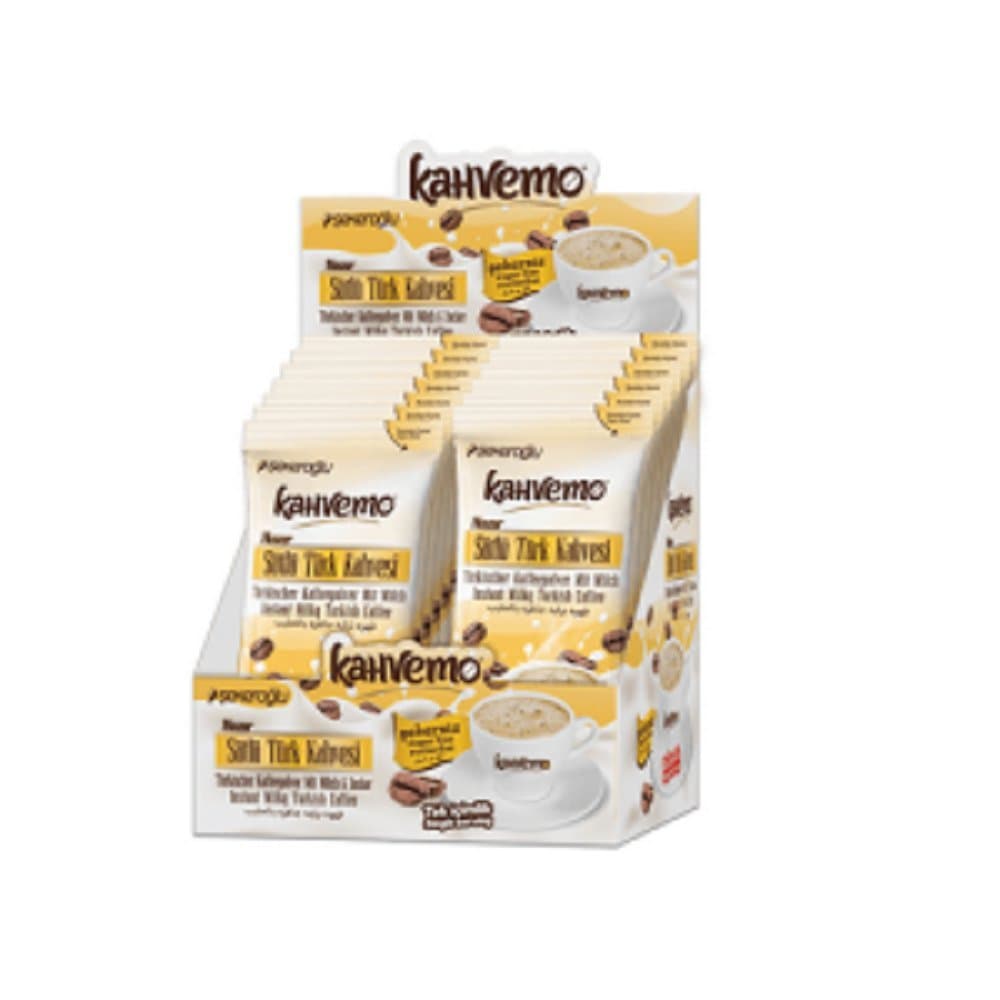 12 Packs of freshness Kahvemo Instant Turkish Crushed Coffee Turk Kahvesi