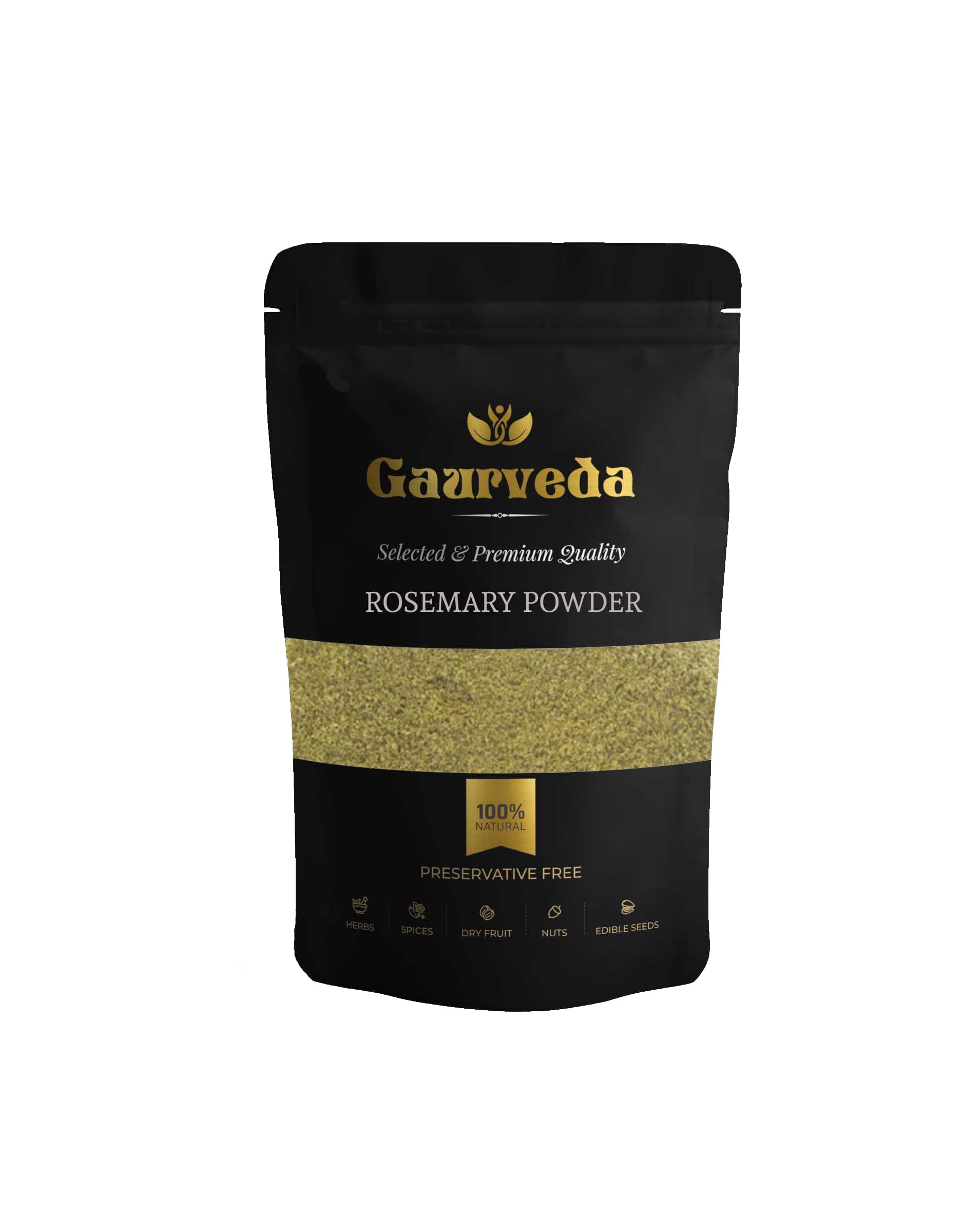 Gaurveda Rosemary Dried Leaves Powder - Pure & Natural (200)
