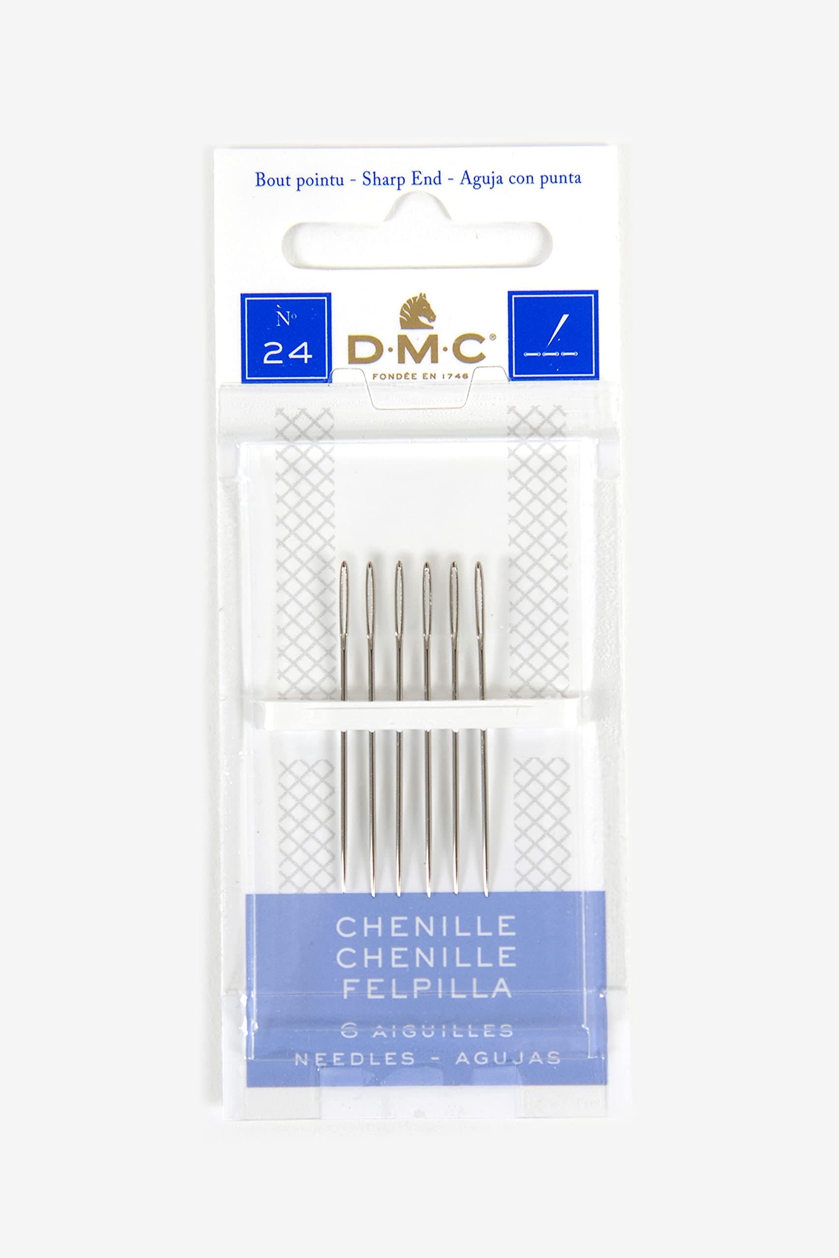 DMC 1768-24 Chenille Hand Needles, 6/pkg, Size 24