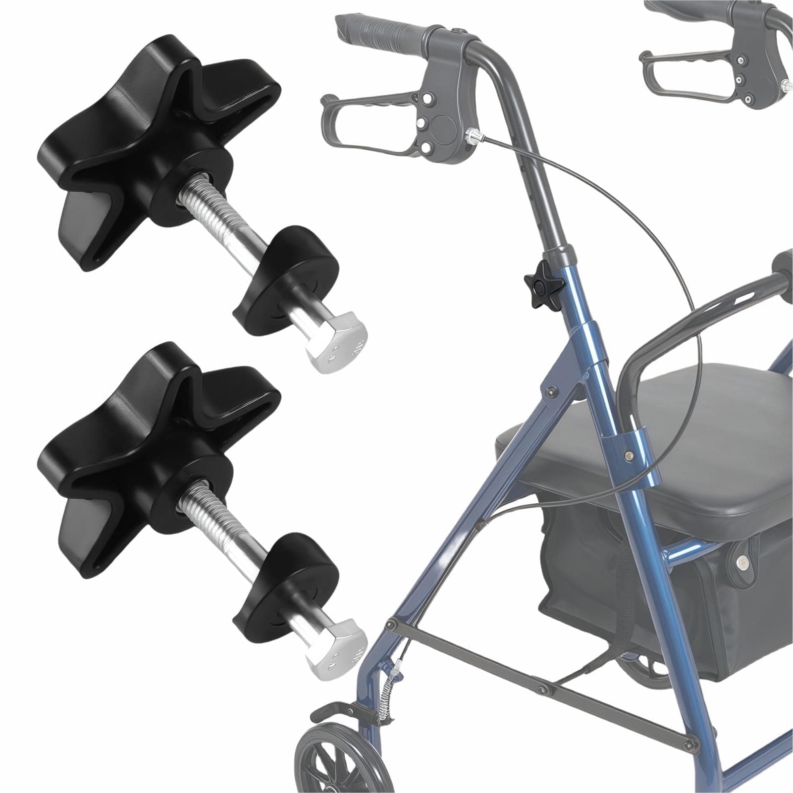 Arm Adjustment Knobs for Rollators Walker Replacement Parts, Set of 2