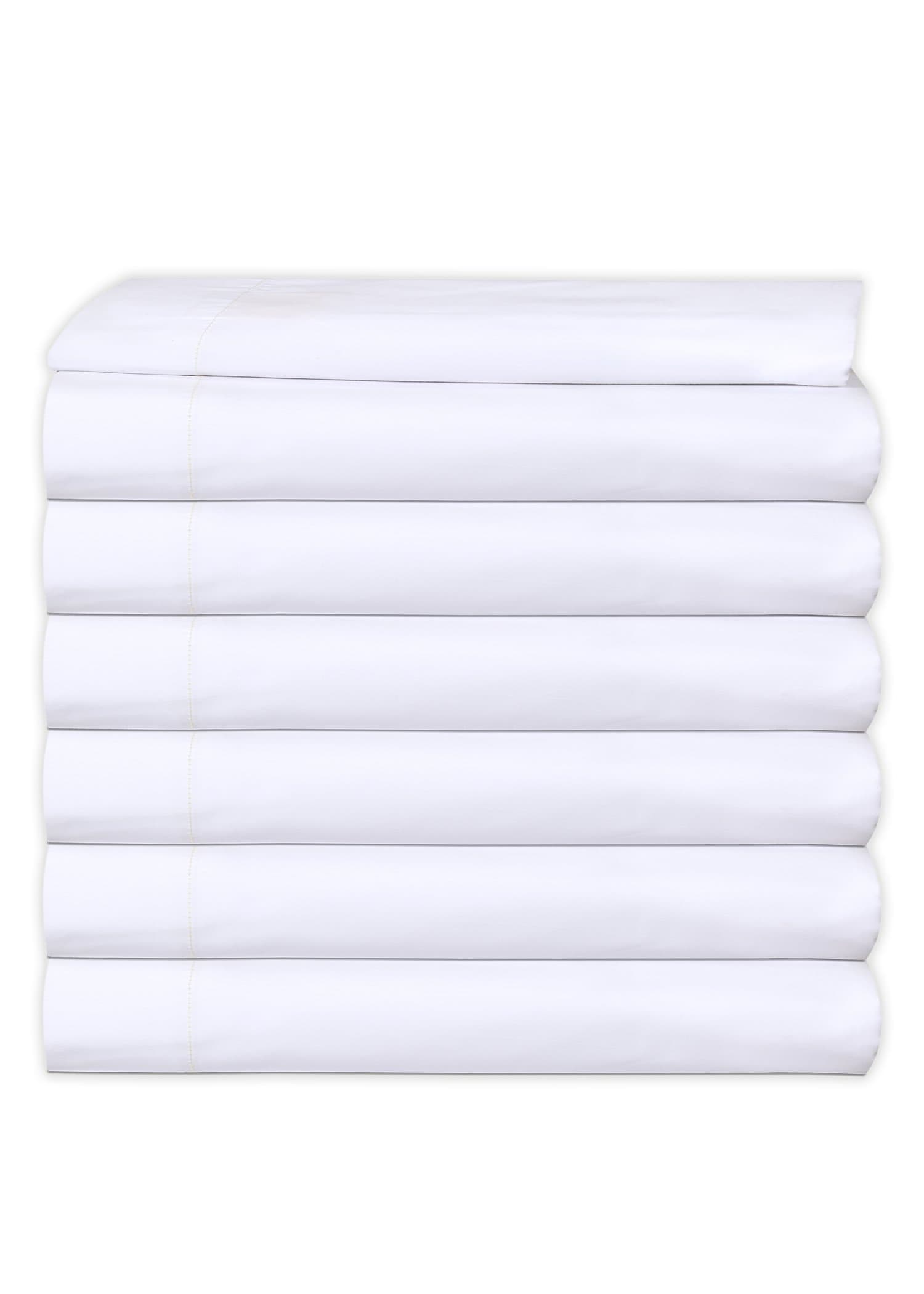 GOLD TEXTILES Twin White Fitted Sheets Pack of 6 (39x80+10 Inches) Polycotton T200, Percale Weave - Economy Bed Sheet for Home Bedding, Hospital, Massage Table Hotel, Easy Care, Soft Feel (6, Twin)