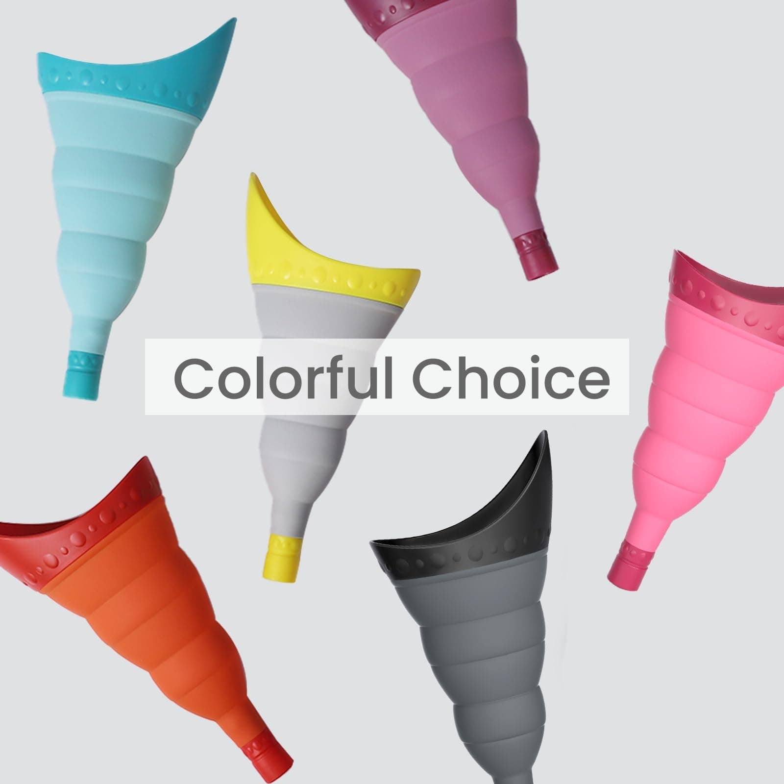 TRIPTIPS Pee Conch 折りたたみ式女性用器 ポータブル器 女性用おしっこ漏斗 女性用 旅行に おしっこカップ スタンドからおしっこまで使える 女性用 チューブとケース付き