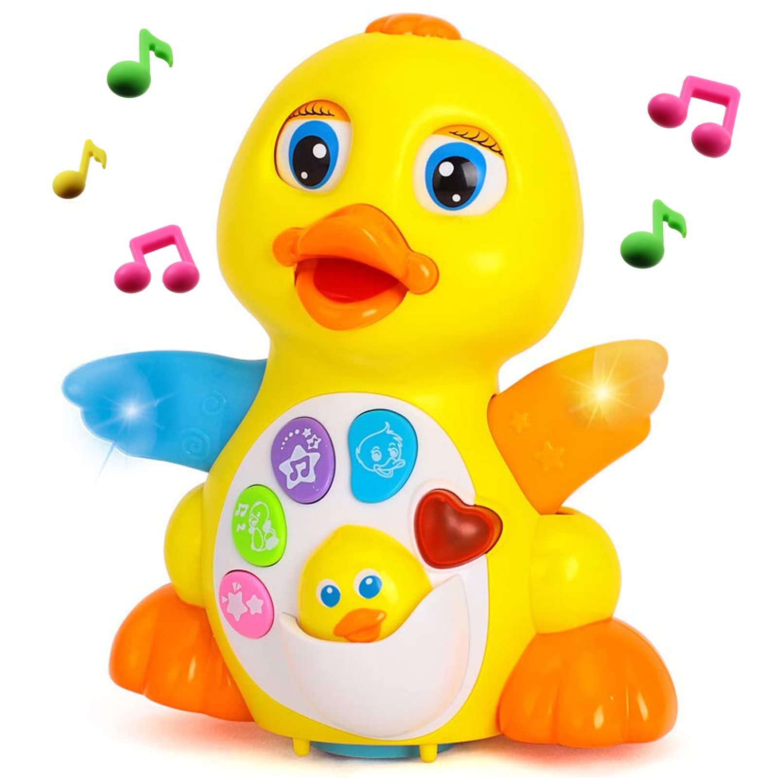 Yiosion Musical Flapping Yellow Duck Interactive Action Educational Toy