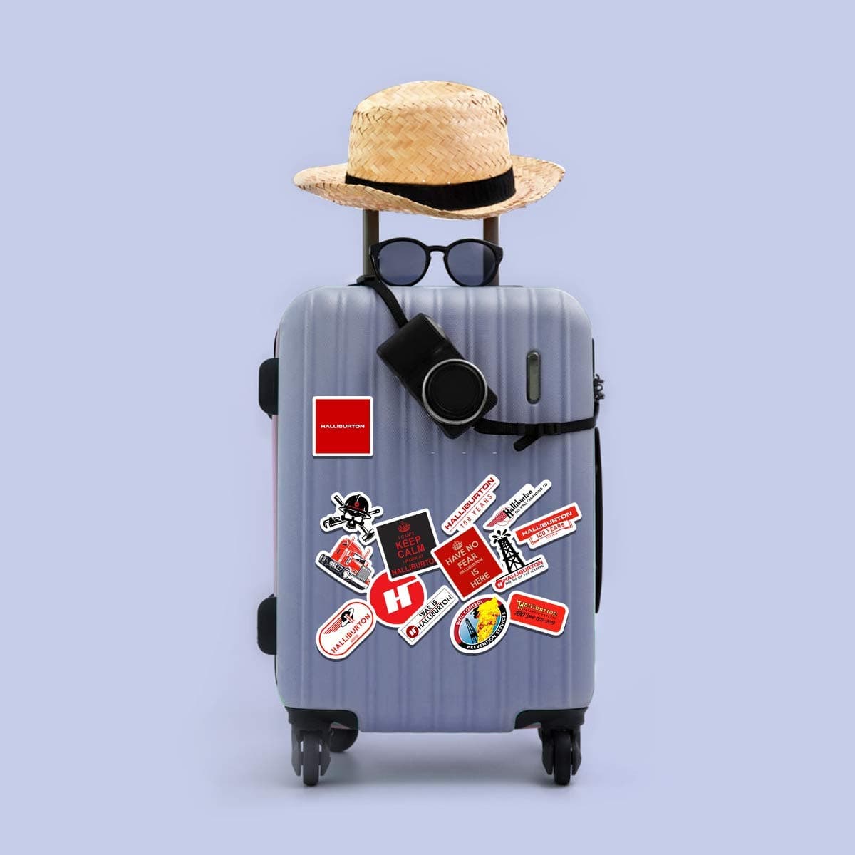 20 PCS Stickers Pack Halliburton Aesthetic Vinyl Colorful Waterproof for Water Bottle Laptop Scrapbooking Luggage Guitar Skateboard