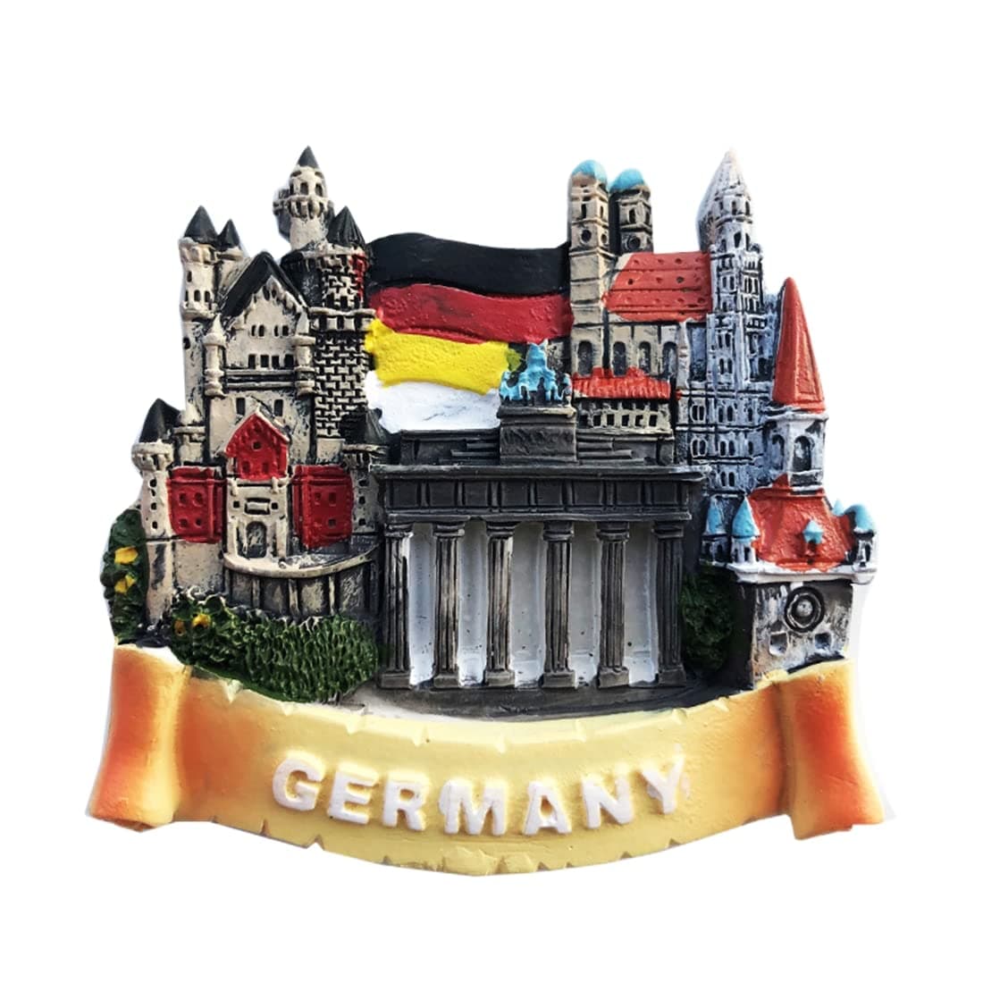 Germany 3D Fridge Magnet Souvenir Gift,Resin Handmade Germany Refrigerator Magnet Home & Kitchen Decoration Collection