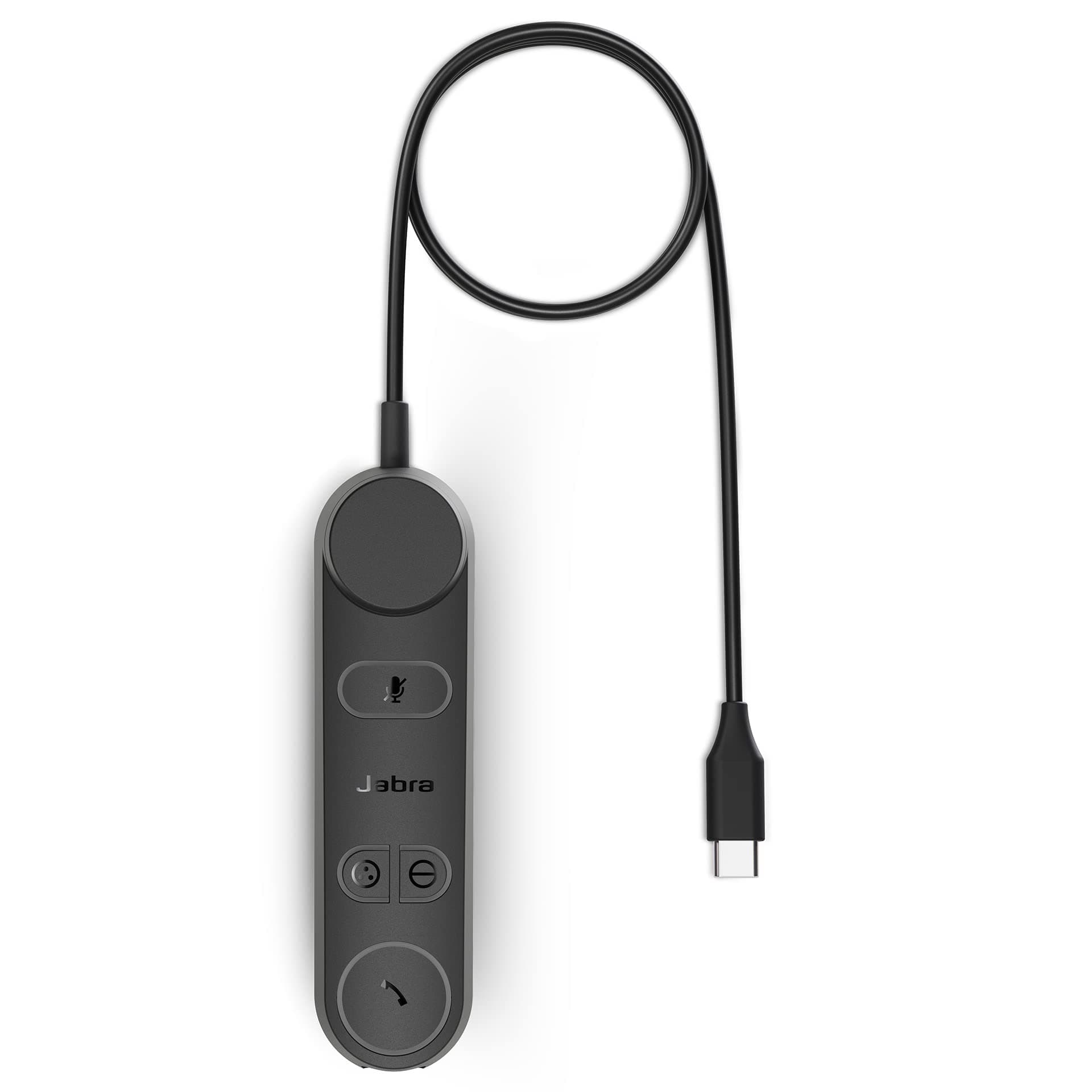 Jabra Engage 50 II Link Call Control Unit with USB-C Cable Engage 50 II Mono and Stereo USB-C Headset - Works with all Leading Unified Communications Platforms such as Zoom & Unify - Black