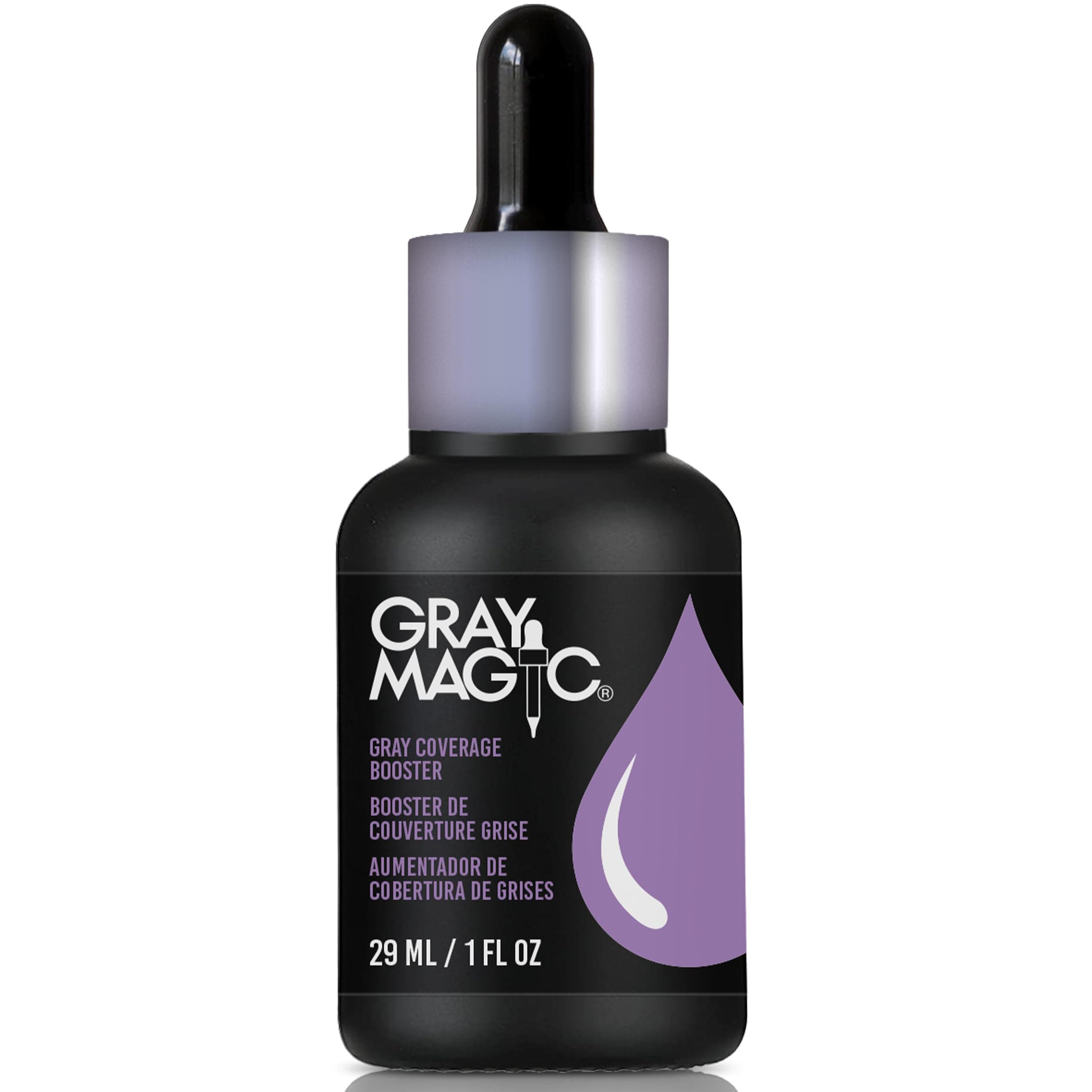 Gray Magic Color Additive for Hair Dye - Anti-Fade Gray Hair Coverage Booster Drops, Long-Lasting Hair Color Enhancer, 1 oz