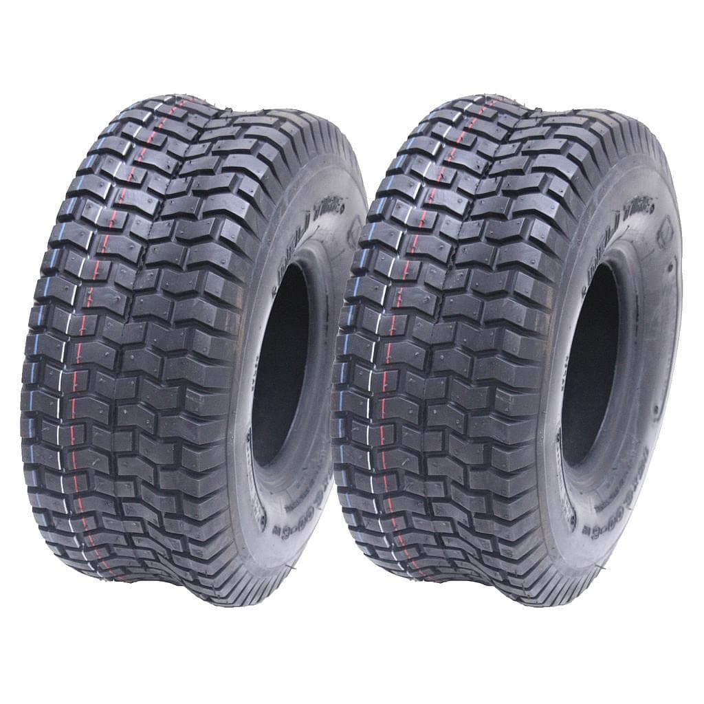 Parnells 15x6.00-6 Grass Tyre 4ply Multi Turf Lawnmower Ride On Deli S365 Tire (Set of 2)