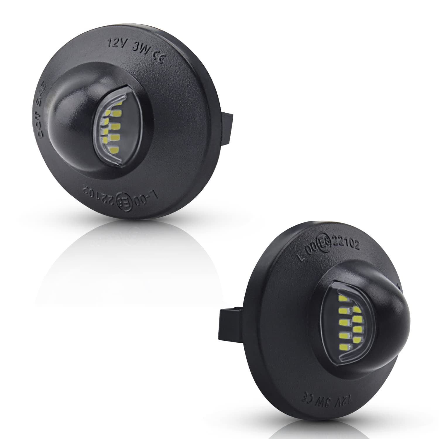 LED License Plate Lights Bright White Rear Bumper Tag Lamp Assembly Replacement Compatible with Ford F150 F250 F350 Super Duty Bronco Ranger Explorer Excursion Truck Pickup, Pack of 2