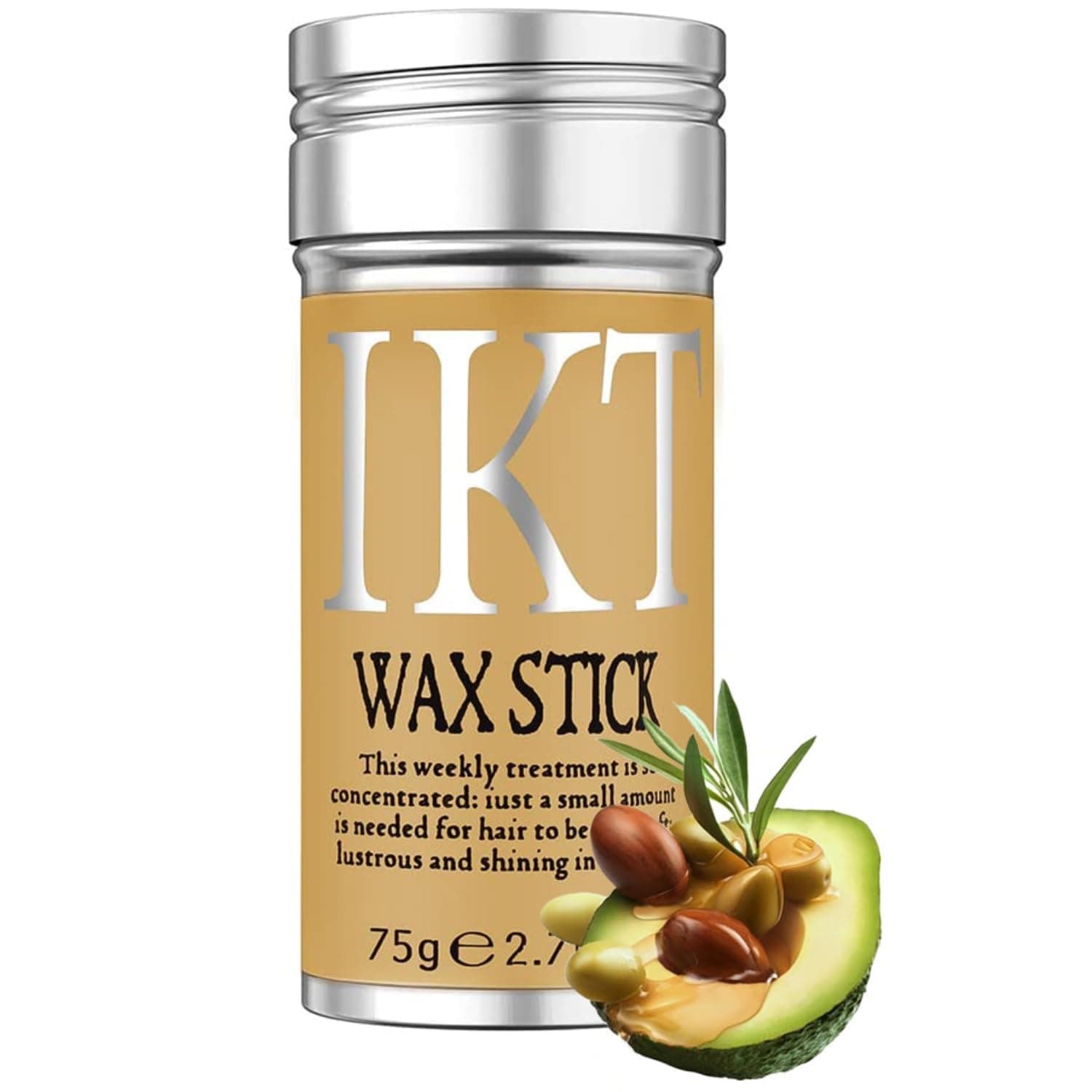IKT Hair Wax Stick for Women & Men - Hair Slick Back Stick, Anti-Frizz and Fly Away Hair Tamer, No Residue Hair Finishing Stick for Flyaways, All Day Hold Styling Product for Smoothing Hair Strands 75gm.