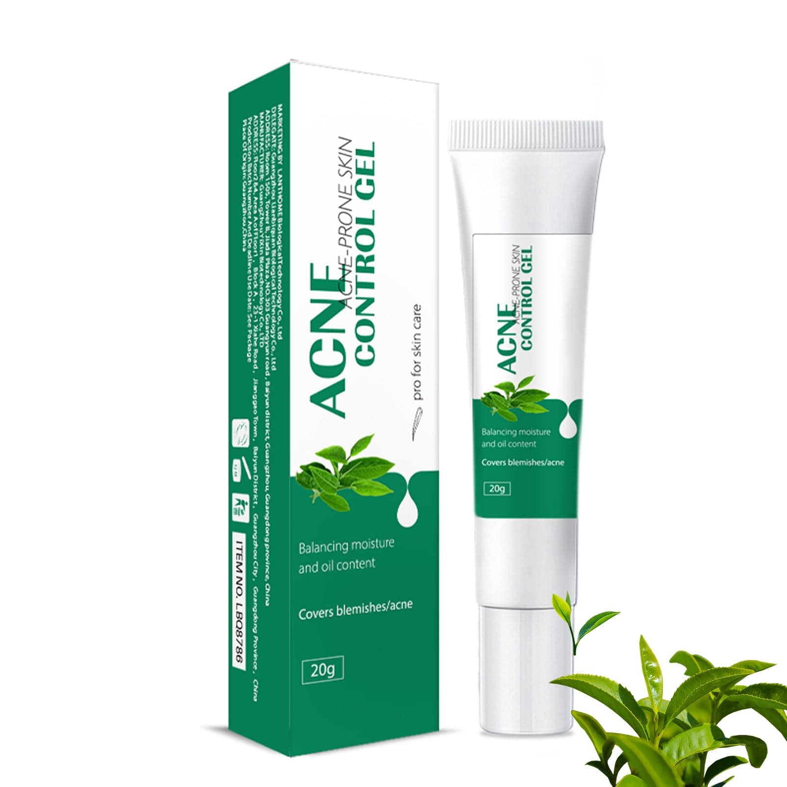 Blemishes Face Cream, Tea Tree Face Control Oil Gel, Spot Cream for Blemishes and Spot Shrink Pores,Control Sebum Secretion For All Skin Types