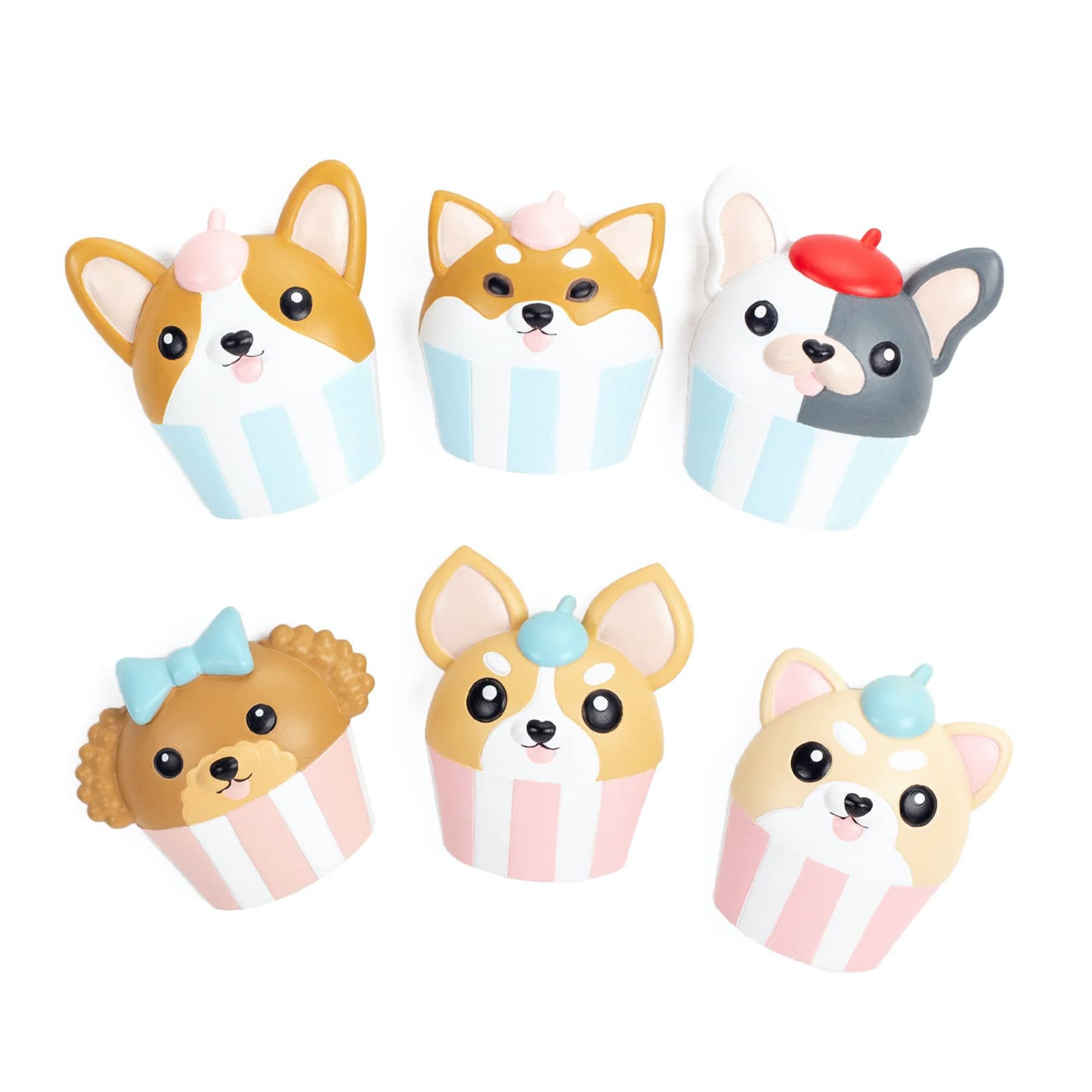 Cute Dog Fridge Magnets,3D Funny Puppy Refrigerator Magnets by Resin,Handmade Strong Hold Decorative Magnets Stickers for Home Kitchen Office Whiteboard Locker Car